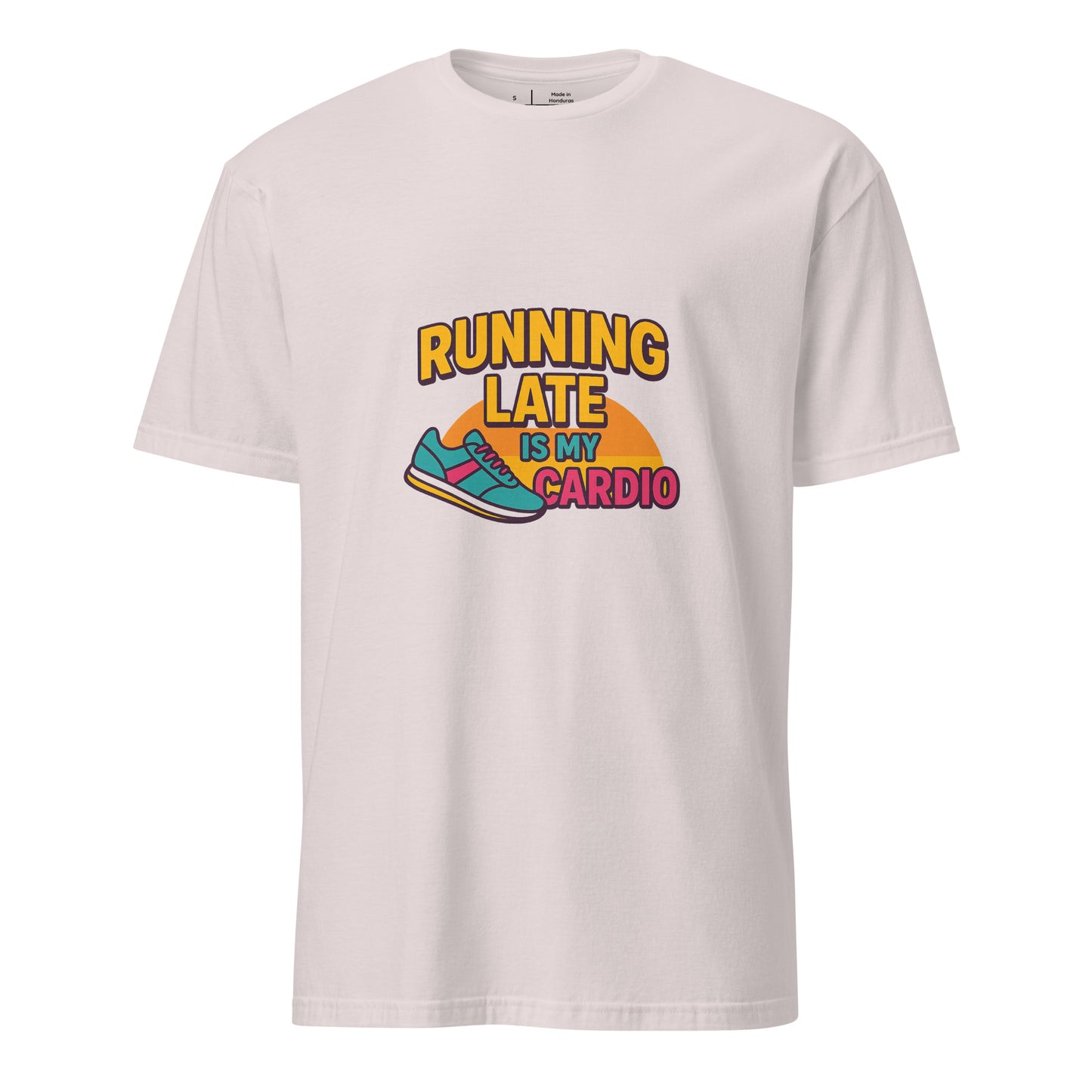 Running Late Is My Cardio - Whitty Lifestyle - Short-Sleeve Unisex T-Shirt - Graphic Tee - Ice Grey - Front