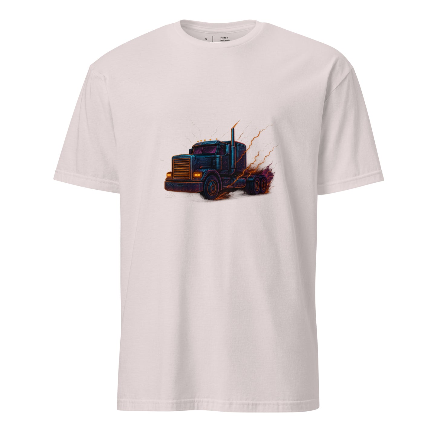 Vapor Turbo Truck – Neon Power - Short-Sleeve Unisex T-Shirt - Graphic Tee - Ice Grey - Front