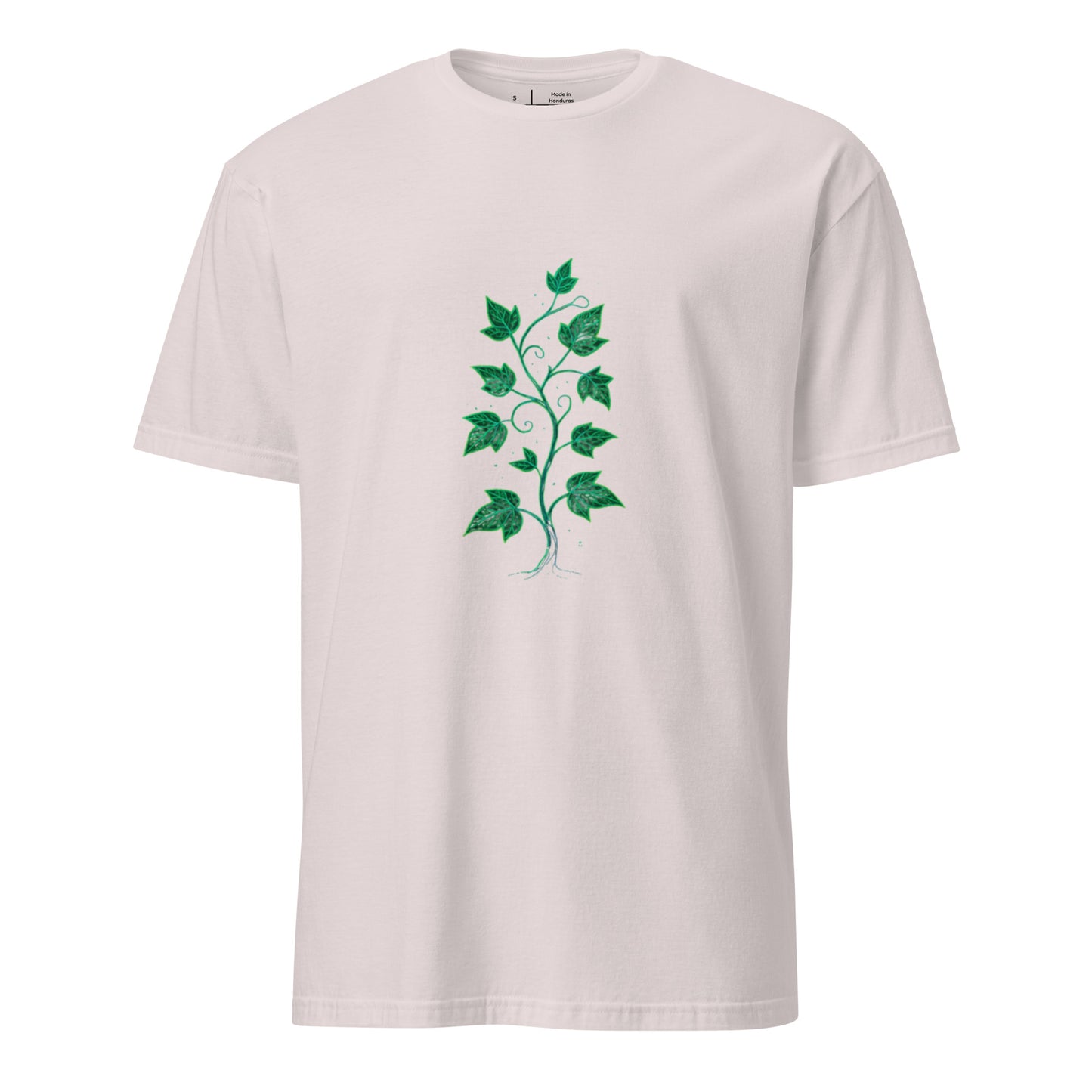 Techno Ivy Vines – Nature Rewired - Short-Sleeve Unisex T-Shirt - Graphic Tee - Ice Grey - Front