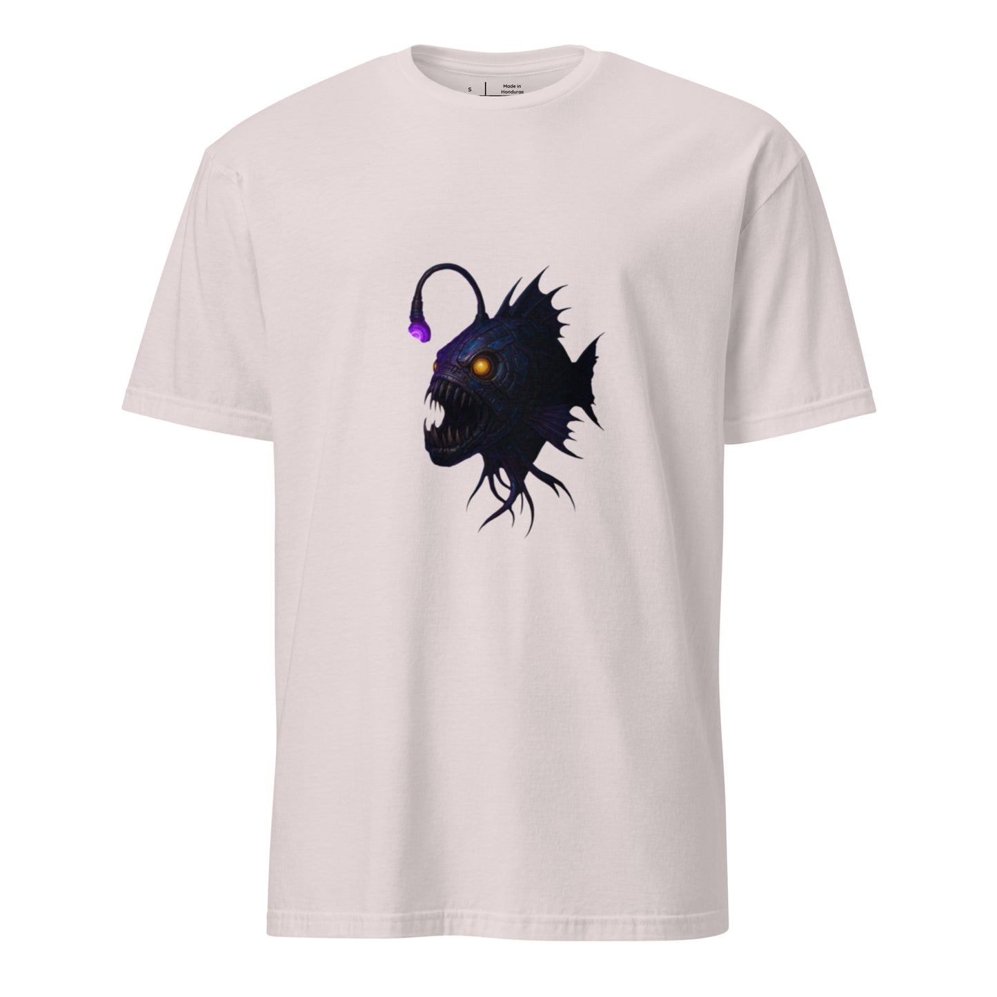 Cyber Angler Fish – Deep Sea Nightmare - Short-Sleeve Unisex T-Shirt - Graphic Tee - Ice Grey - Front