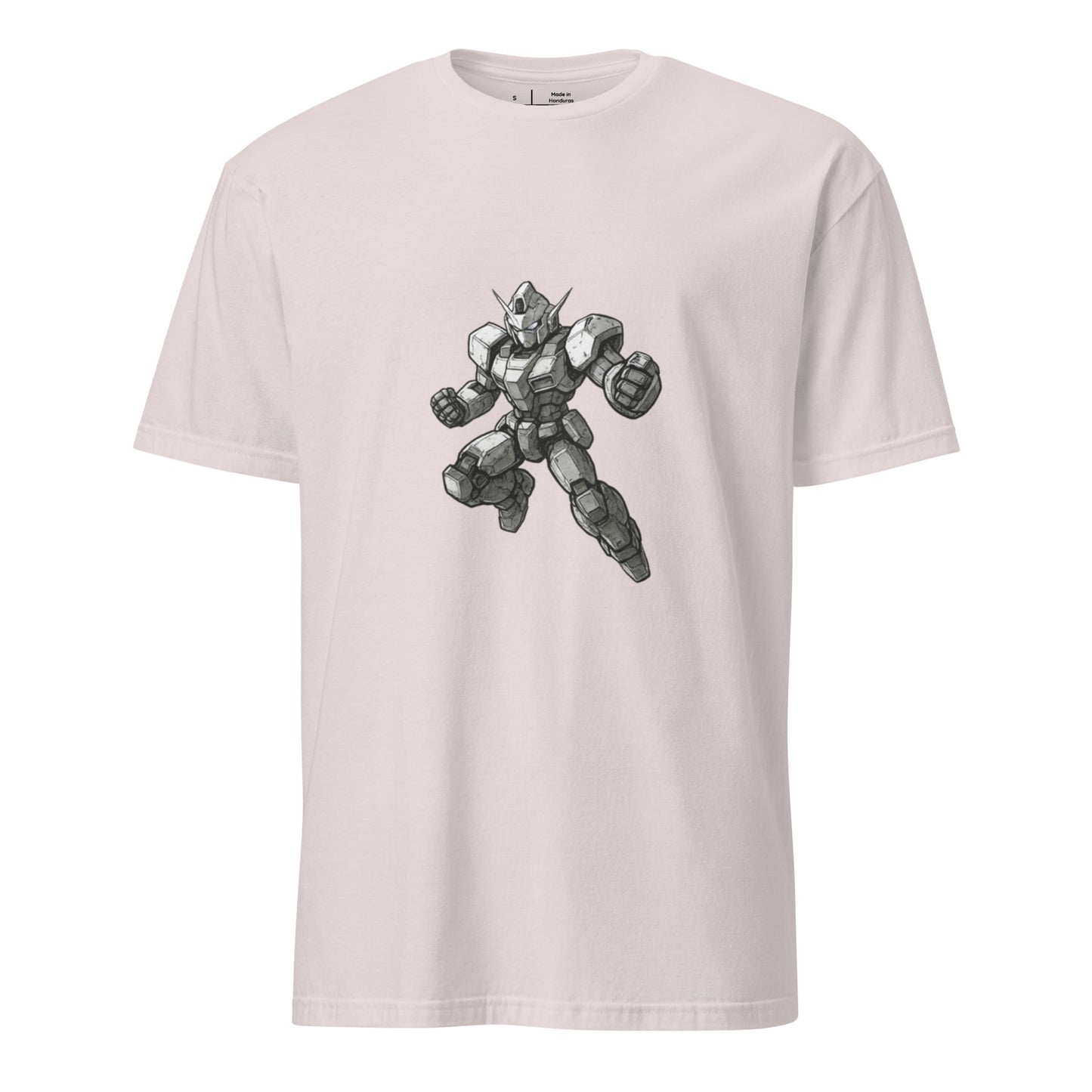 Rocket Strike Unit-01 - Mecha Warrior - Short-Sleeve Unisex T-Shirt - Graphic Tee - Ice Grey - Front