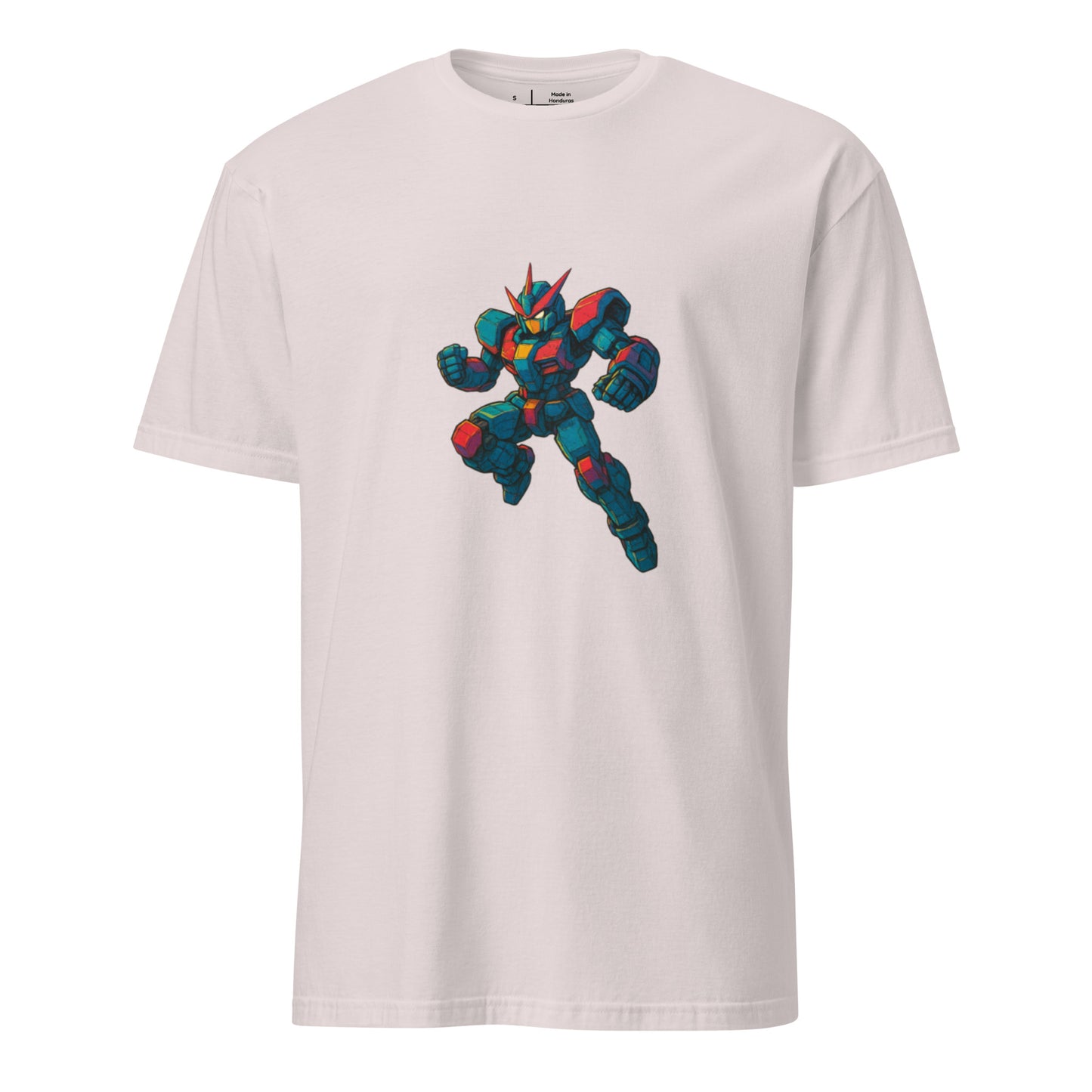 Neon Overdrive Mk-09 - Mecha Warrior - Short-Sleeve Unisex T-Shirt - Graphic Tee - Ice Grey - Front