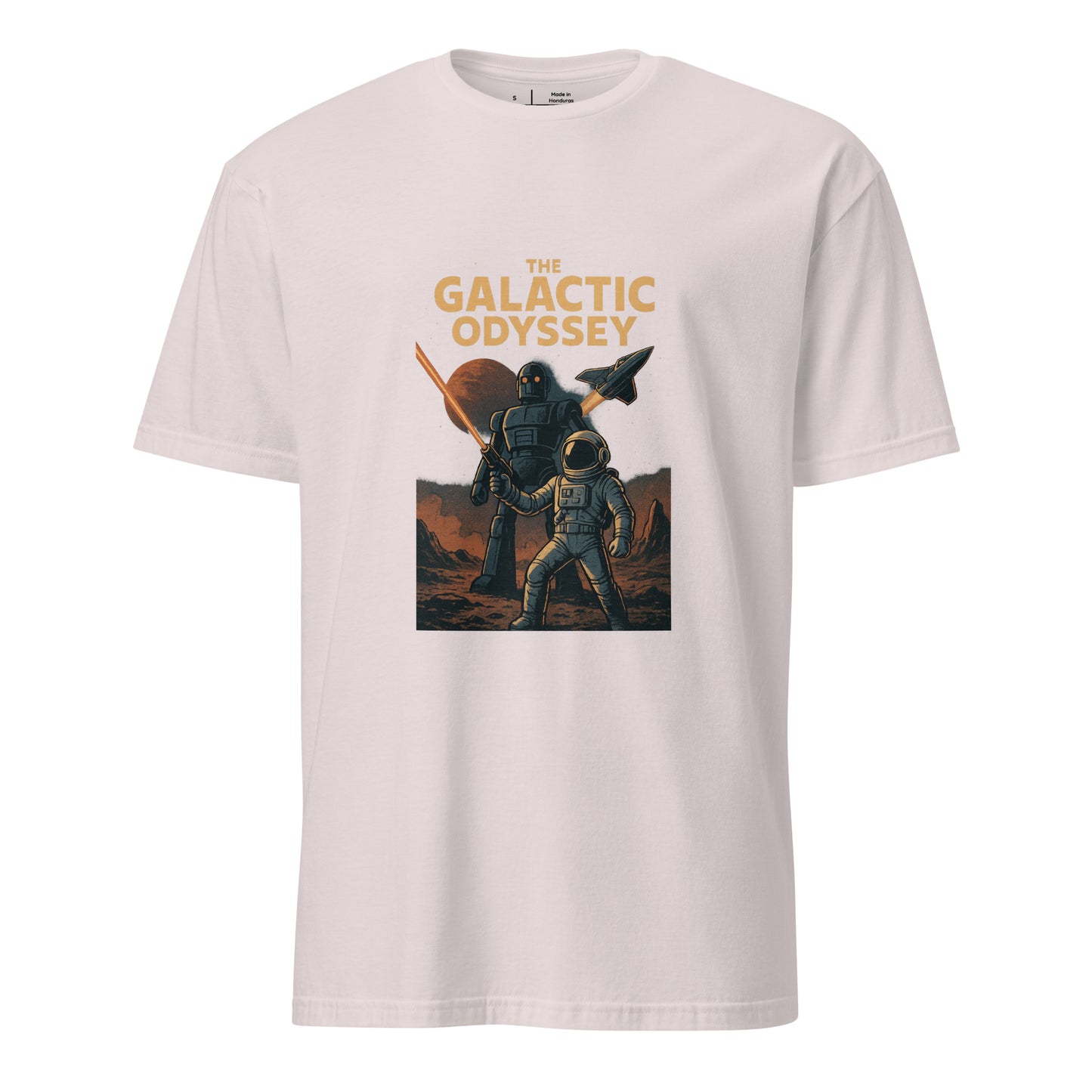 Galactic Odyssey - Sci-Fi Adventure - Short-Sleeve Unisex T-Shirt - Graphic Tee - Ice Grey - Front