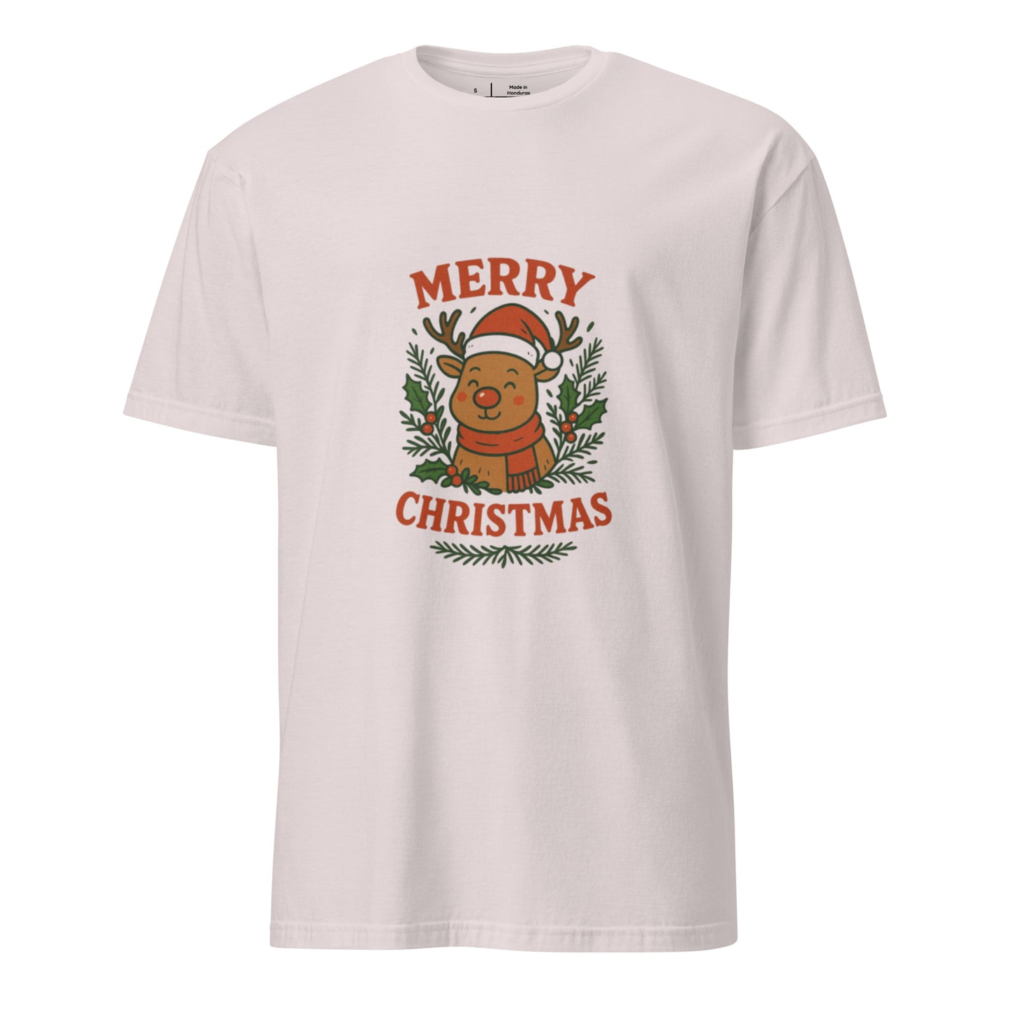 Merry Christmas – Rudolph Edition - Short-Sleeve Unisex T-Shirt - Graphic Tee - Ice Grey - Front