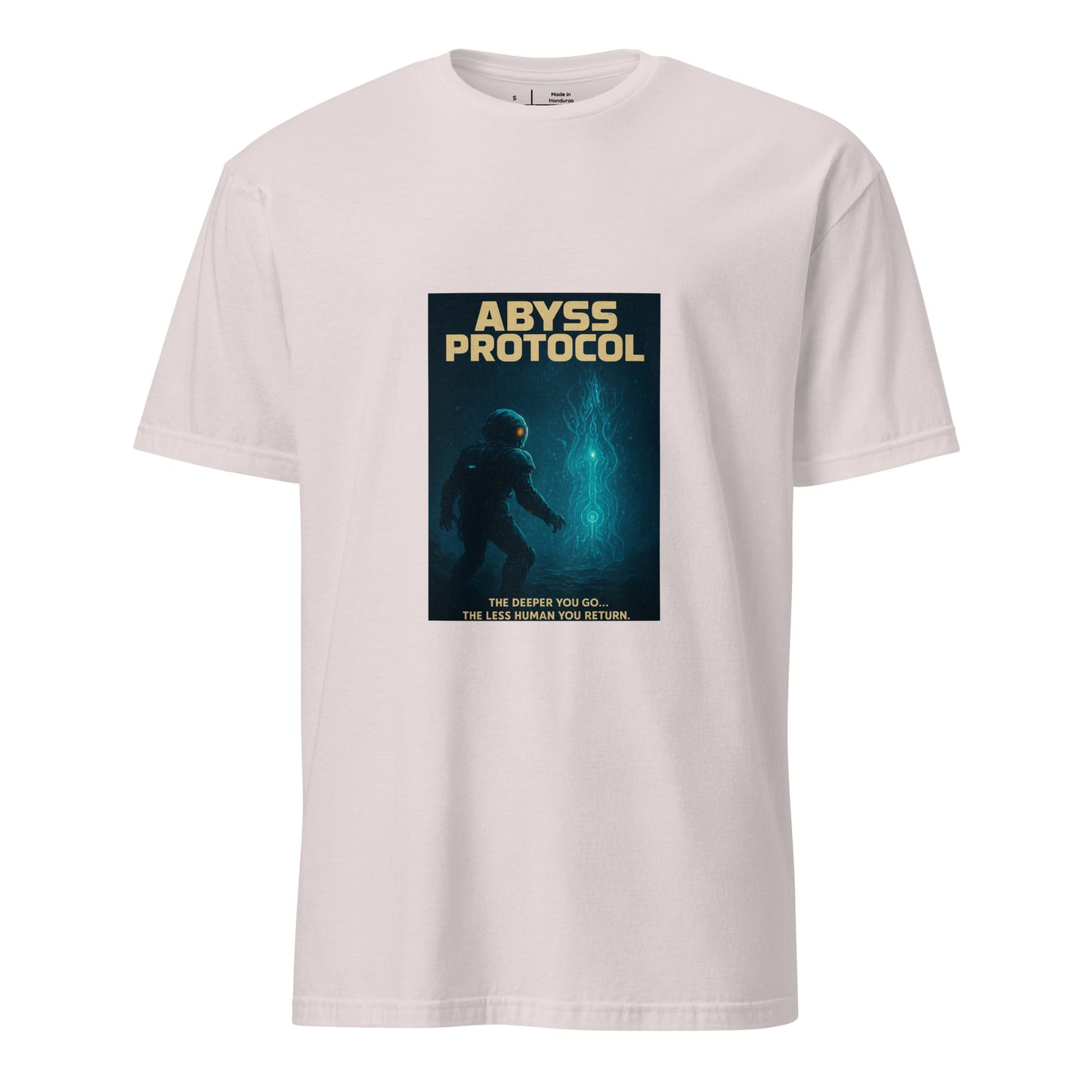 Abyss Protocol - Deep-Sea Encounter - Short-Sleeve Unisex T-Shirt - Graphic Tee - Ice Grey - Front