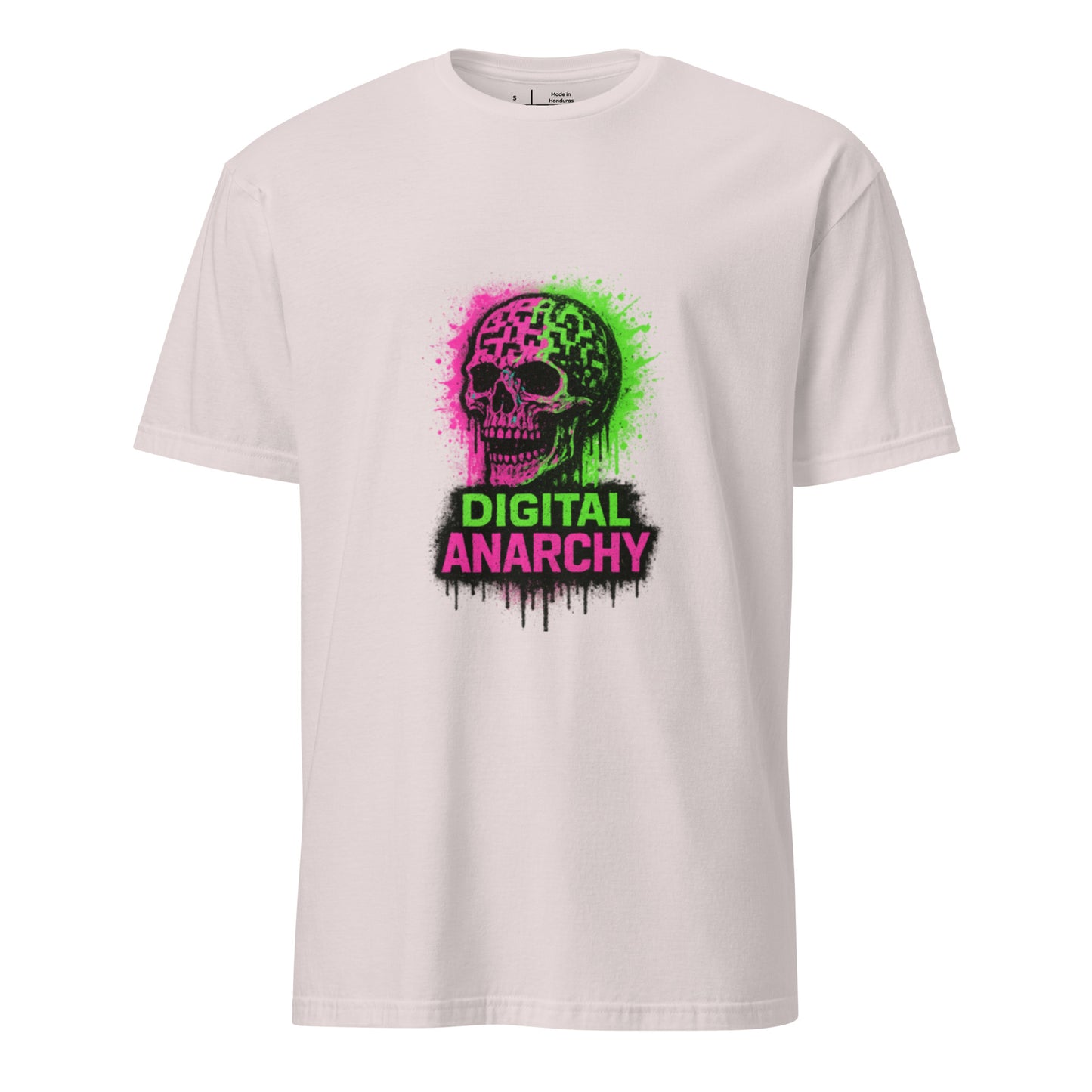 Digital Anarchy - Visual Rebellion - Short-Sleeve Unisex T-Shirt - Graphic Tee - Ice Grey - Front