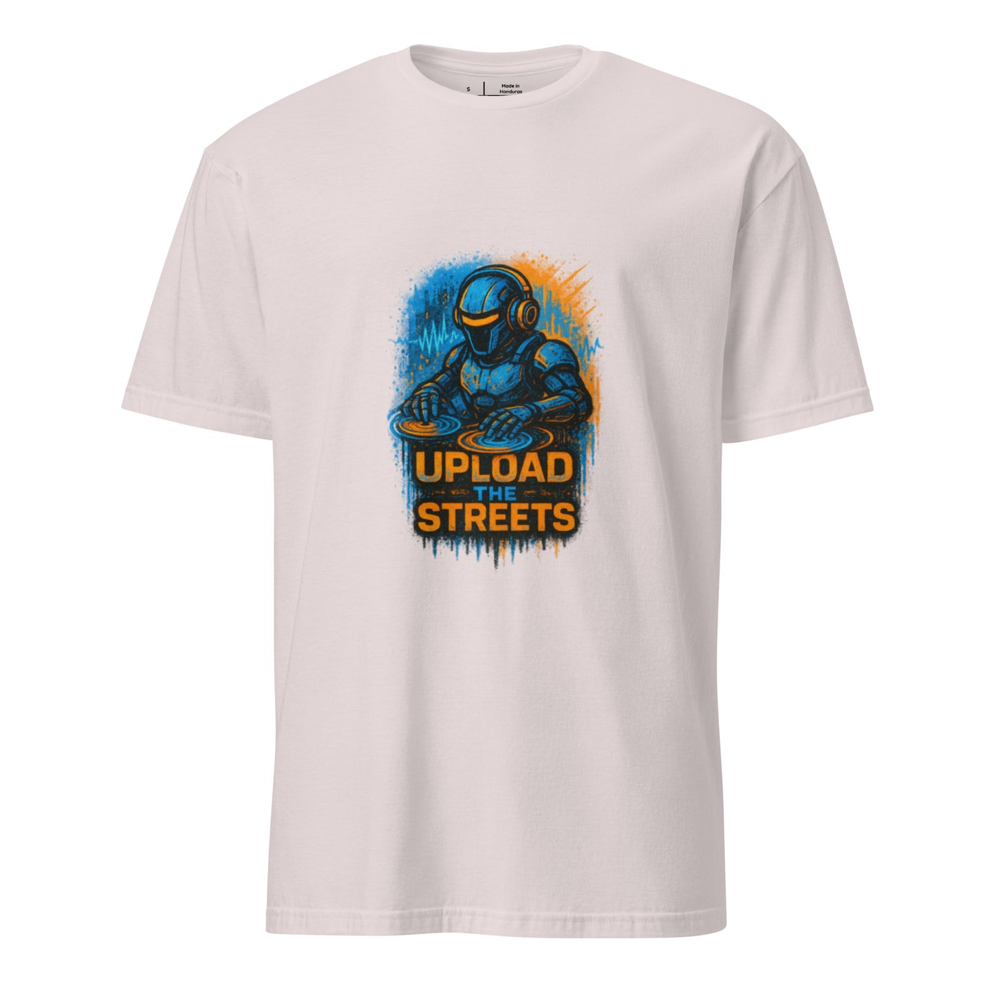 Upload the Streets - Urban Rave - Short-Sleeve Unisex T-Shirt - Graphic Tee - Ice Grey - Front