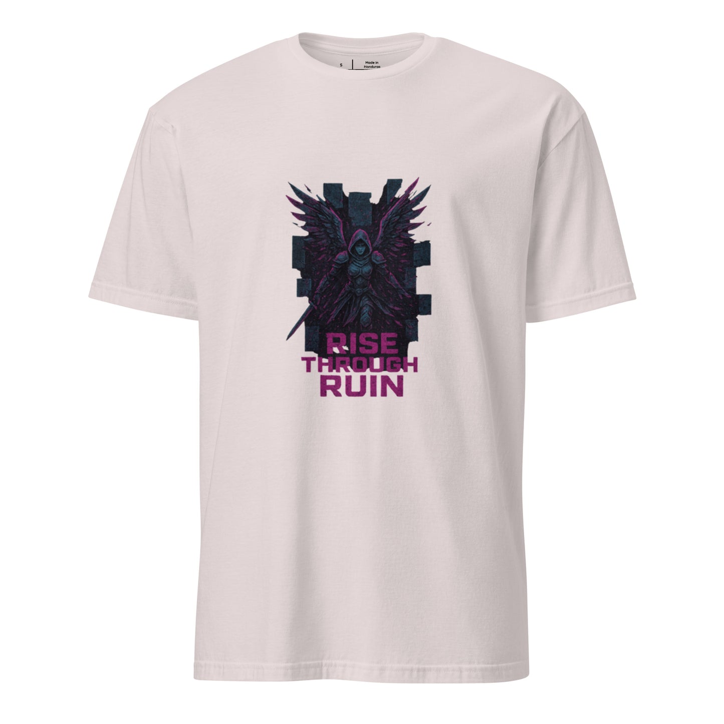 Glitchborne Valkyrie - Strength Through Chaos - Short-Sleeve Unisex T-Shirt - Graphic Tee - Ice Grey - Front