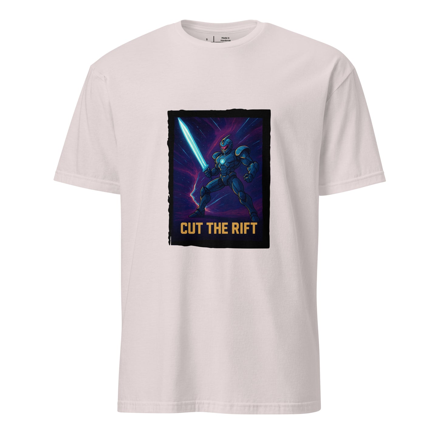 Photon Rift Warrior – Dimensional Blade Champion - Short-Sleeve Unisex T-Shirt - Graphic Tee - Ice Grey - Front