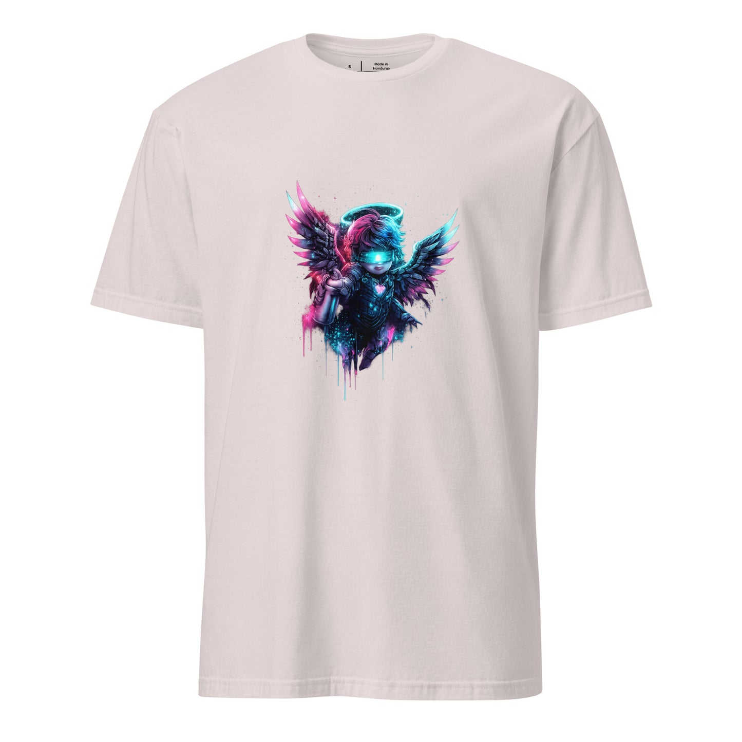 Cyber Cherub Disorder – Playful Graffiti - Short-Sleeve Unisex T-Shirt - Graphic Tee - Ice Grey - Front