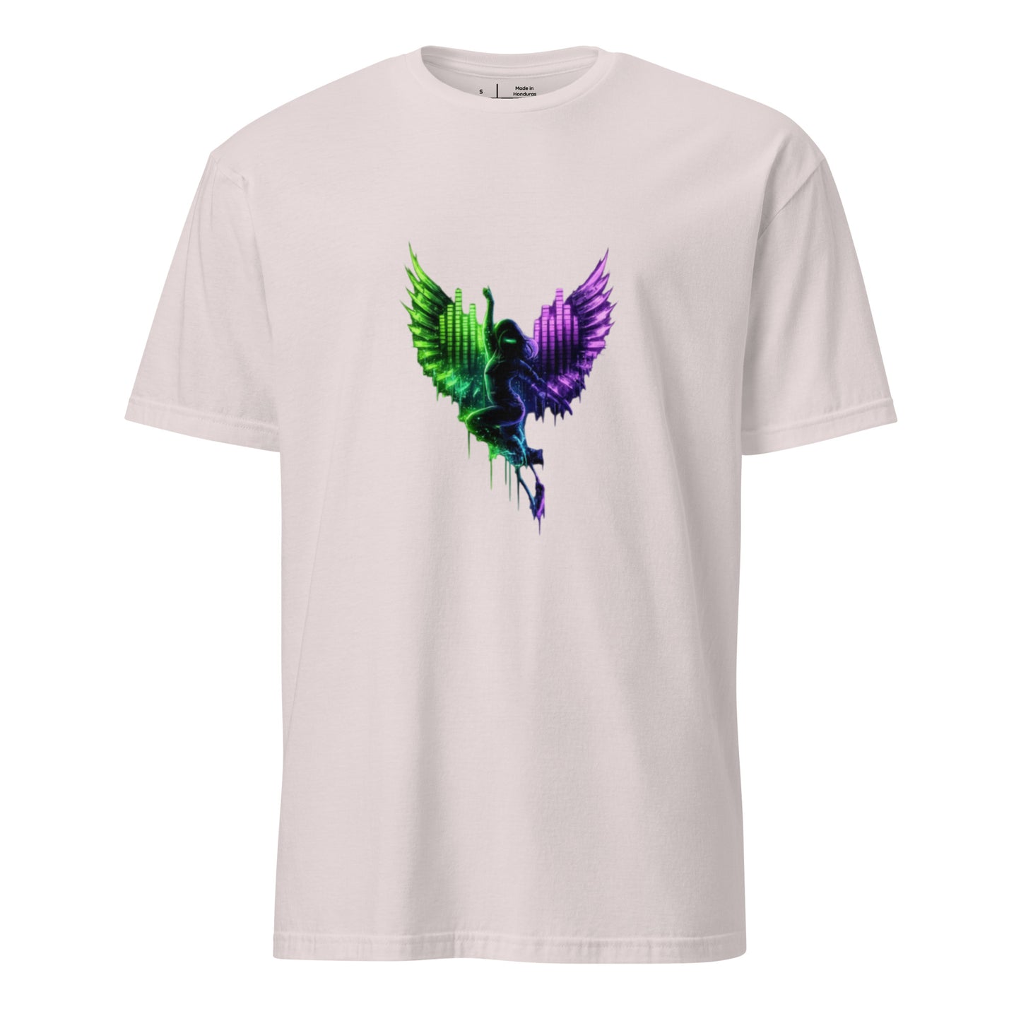 Club Seraph  – Rave Graffiti - Short-Sleeve Unisex T-Shirt - Graphic Tee - Ice Grey - Front