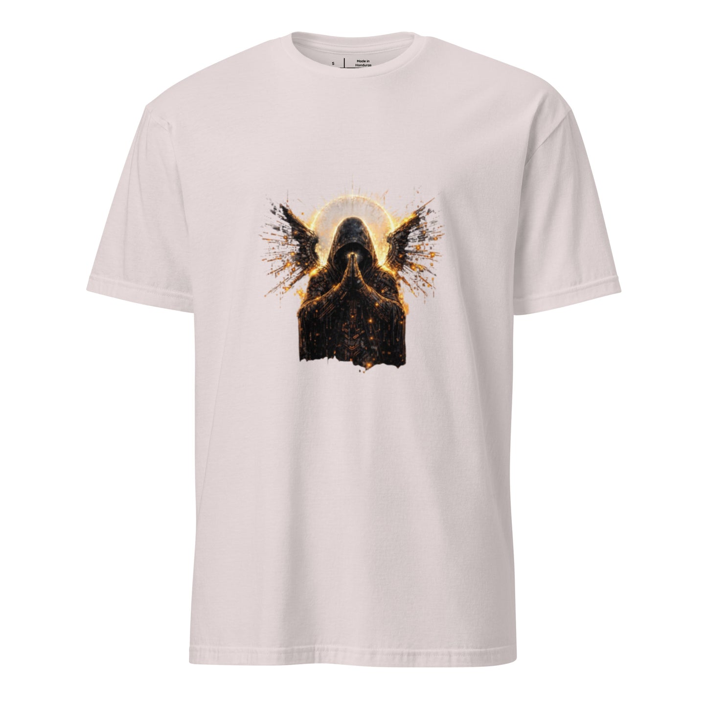 Cover Up Seraph: Firewall Broken – Cyber Angel - Short-Sleeve Unisex T-Shirt - Graphic Tee - Ice Grey - Front
