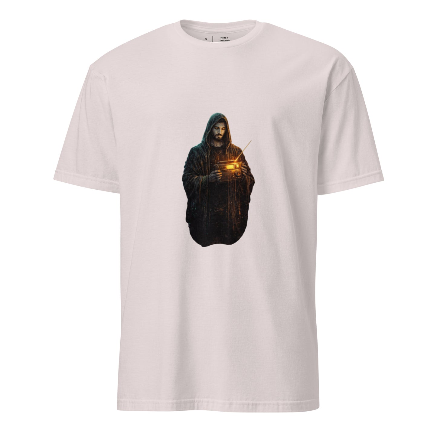 Cover Up Street Saint: Broadcast Faith - Short-Sleeve Unisex T-Shirt - Graphic Tee - Ice Grey - Front