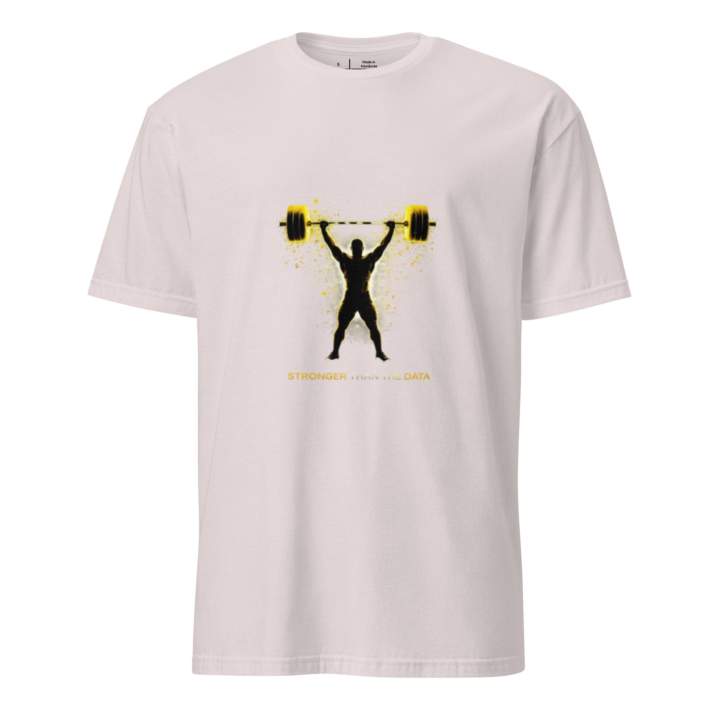 Stronger Than The Data – Gym Streetwear - Short-Sleeve Unisex T-Shirt - Graphic Tee -Ice Grey - Front
