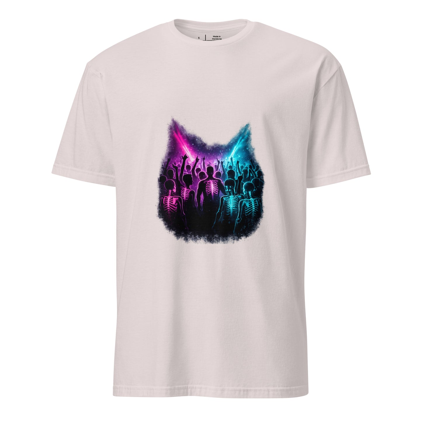 Neon After Midnight – Club Culture - Short-Sleeve Unisex T-Shirt - Graphic Tee - Ice Grey - Front
