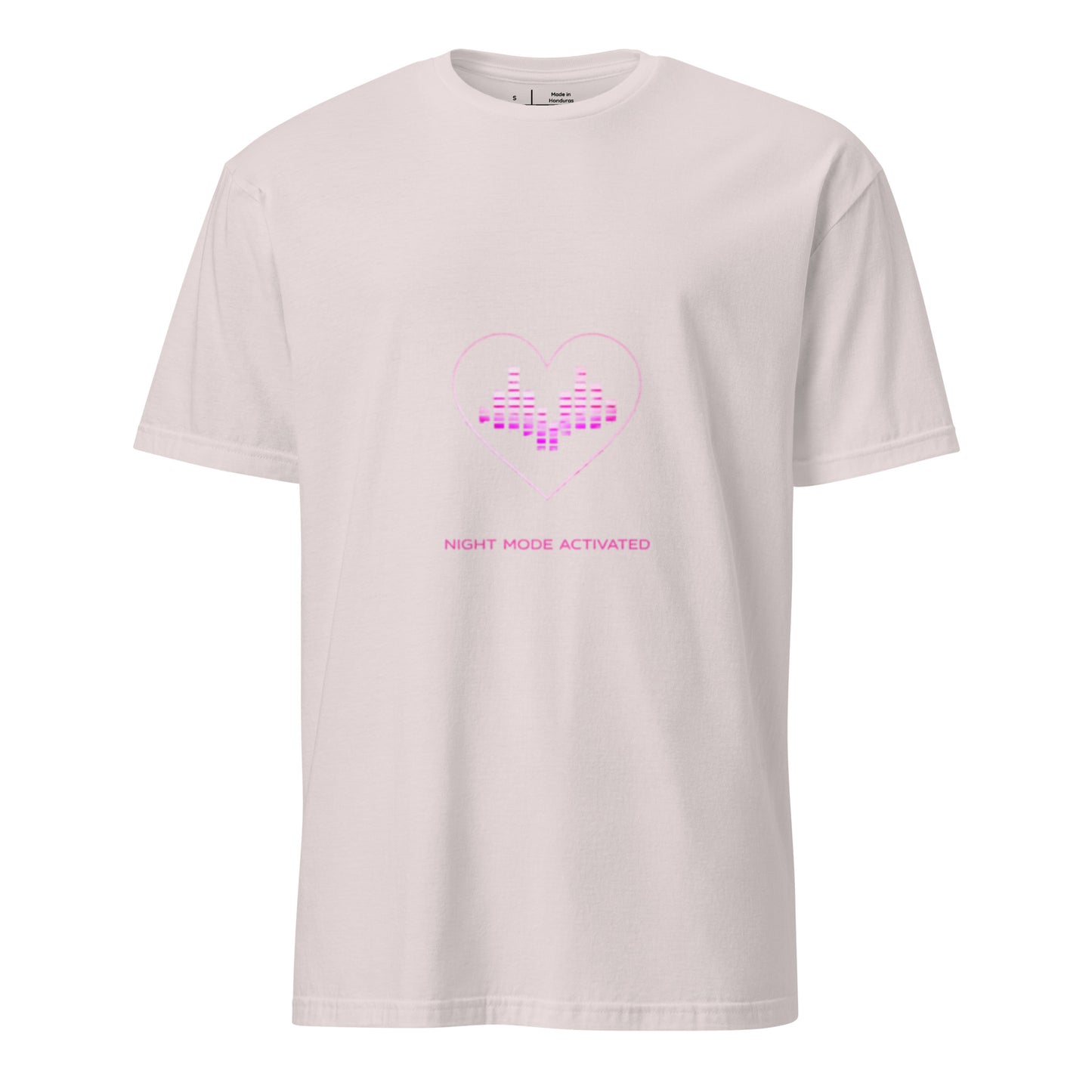 Night Mode Activated – Minimal Club Streetwear - Short-Sleeve Unisex T-Shirt - Graphic Tee - Ice Grey - Front