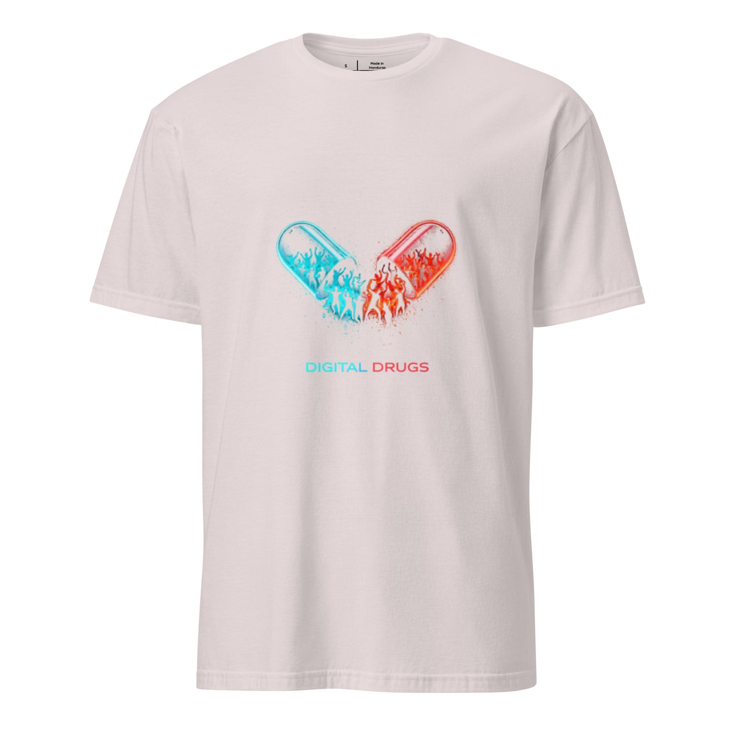 Digital Drugs – Rave Culture - Short-Sleeve Unisex T-Shirt - Graphic Tee - Ice Grey - Front