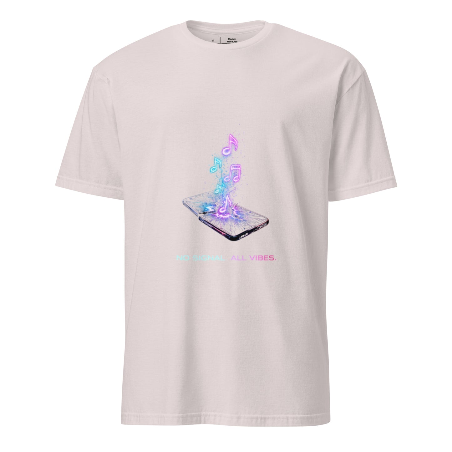 No Signal. All Vibes. – Rave Culture - Short-Sleeve Unisex T-Shirt - Graphic Tee - Ice Grey - Front
