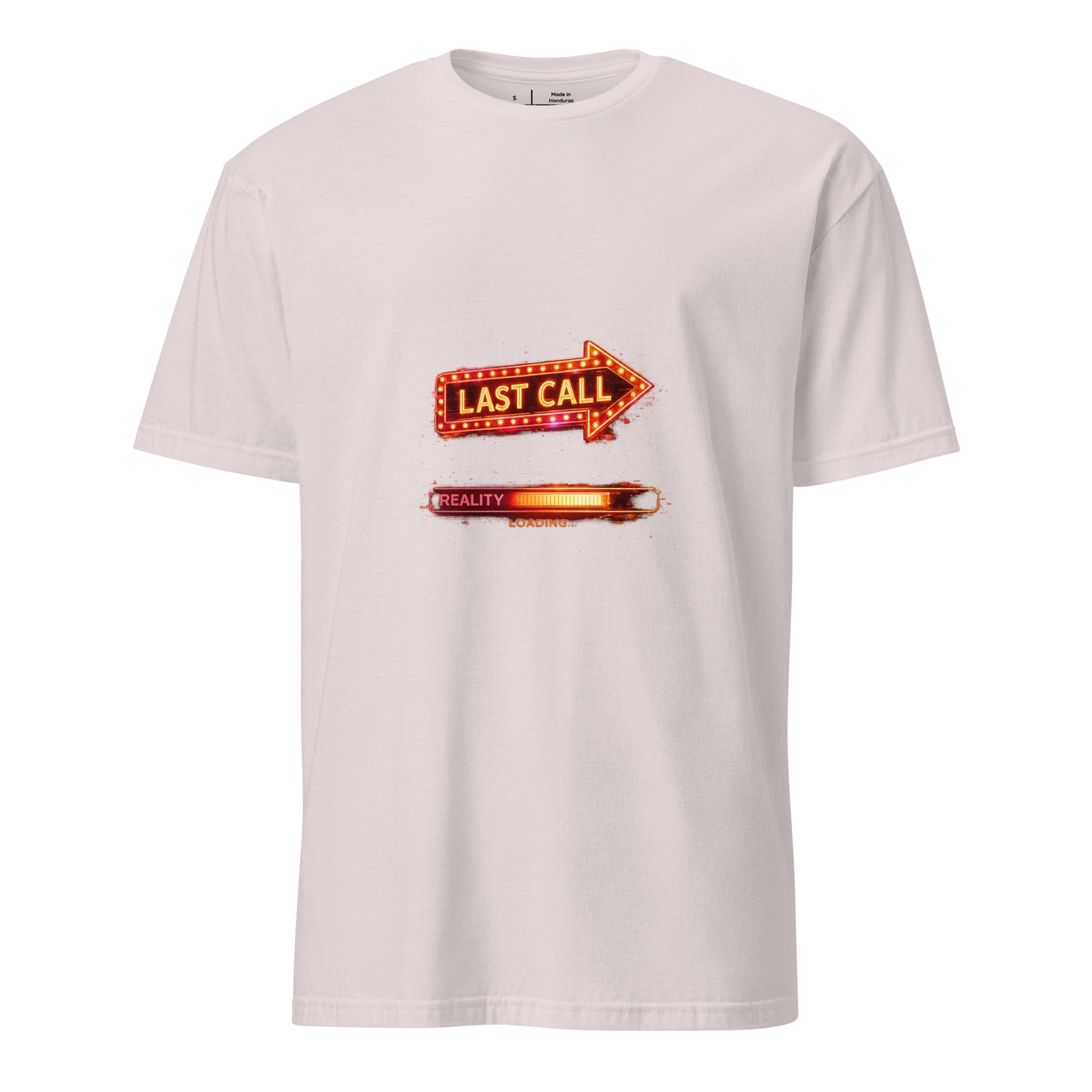 Last Call For Reality – Cyber Nightlife - Short-Sleeve Unisex T-Shirt - Graphic tee - Ice Grey - Front