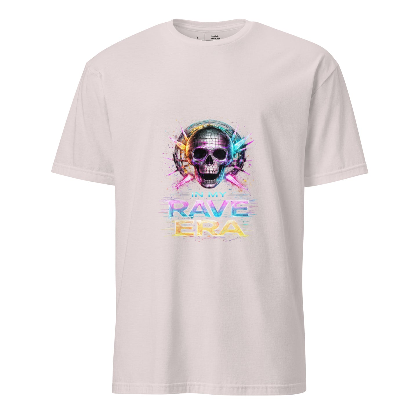 In My Rave Era – Neon Skull Festival - Short-Sleeve Unisex T-Shirt - Graphic Tee - Ice Grey - Front