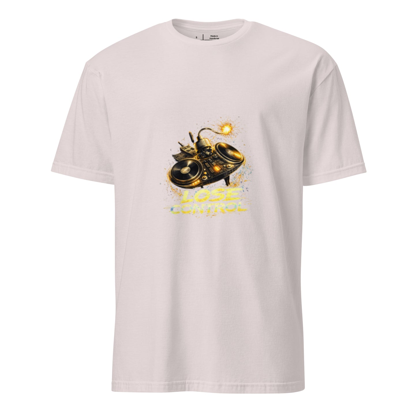 Lose Control – Neon DJ Festival - Short-Sleeve Unisex T-Shirt - Graphic Tee - Ice Grey - Front
