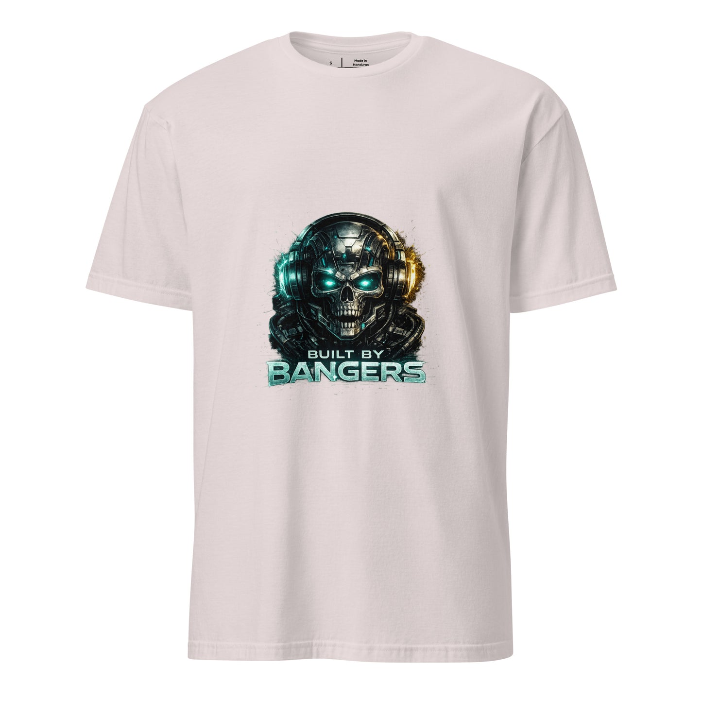 Built By Bangers – Cyber Music - Short-Sleeve Unisex T-Shirt Graphic Tee - Ice Grey - Front