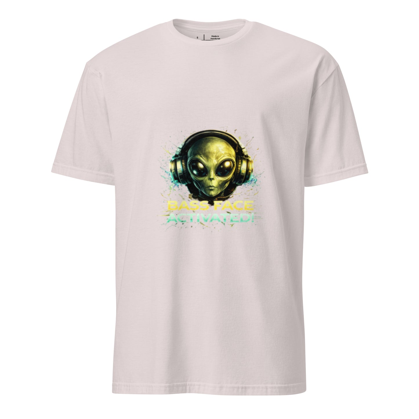 Bass Face Activated – Alien Rave - Short-Sleeve Unisex T-Shirt - Graphic Tee - Ice Grey - Front