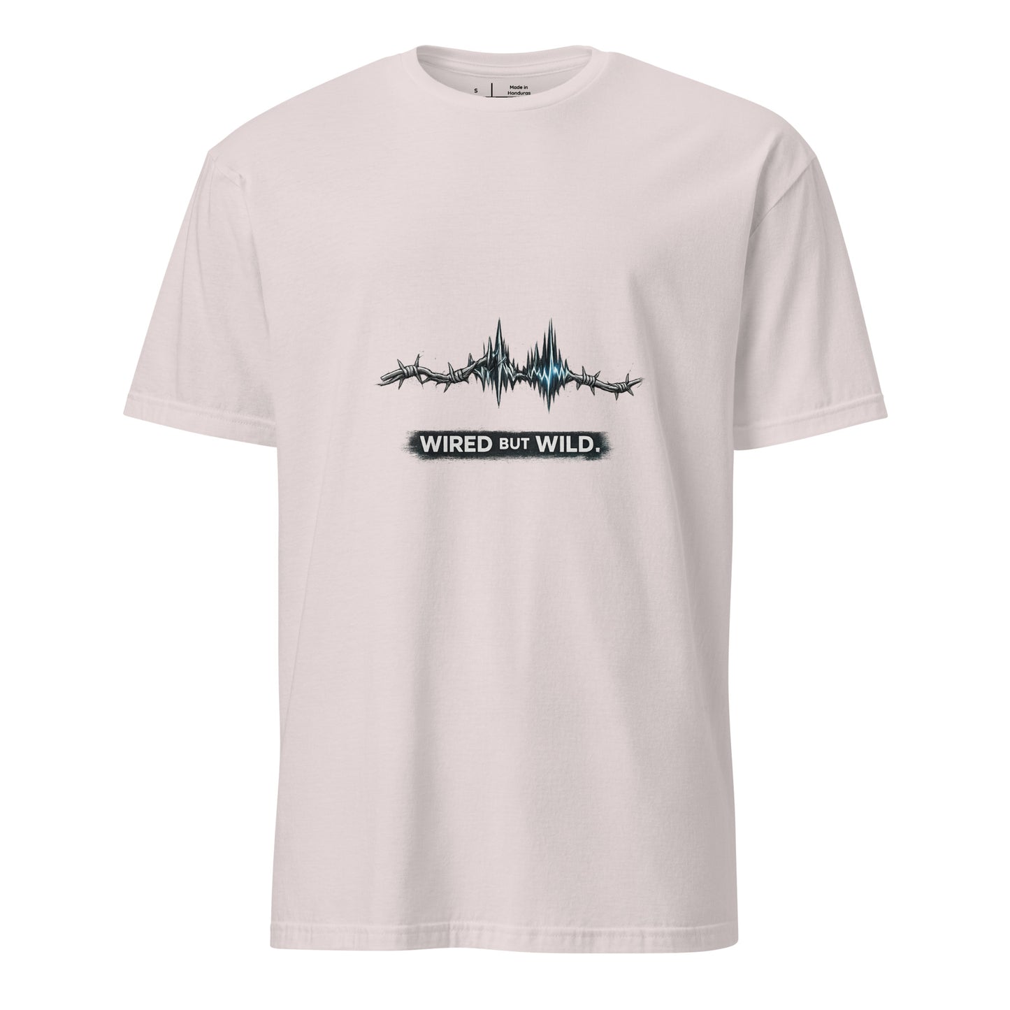 Wired But Wild – Urban Audio - Short-Sleeve Unisex T-Shirt - Graphic Tee - Ice Grey - Front