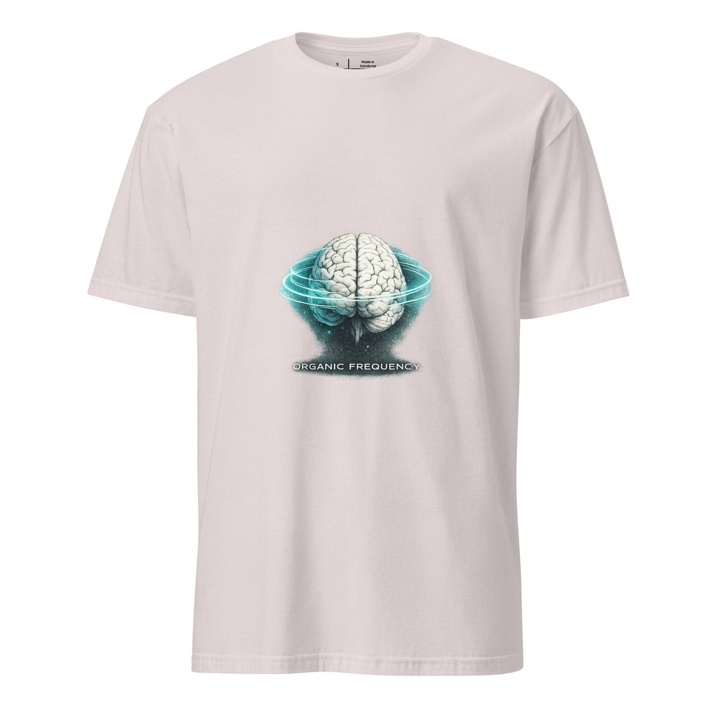 Organic Frequency – Human Signal - Short-Sleeve Unisex T-Shirt - Graphic Tee - Ice Grey - Front