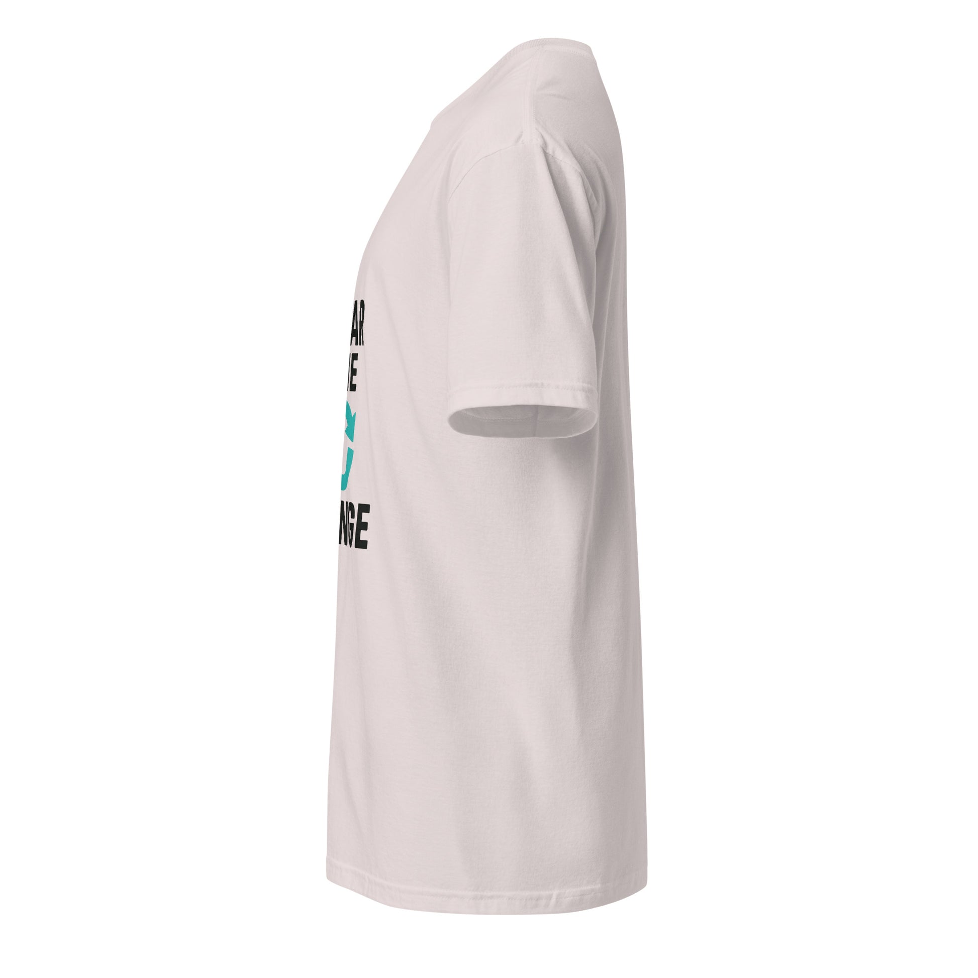 Wear The Change - Conscious Style - Short-Sleeve Unisex T-Shirt - Graphic Tee - Ice Grey - Left side