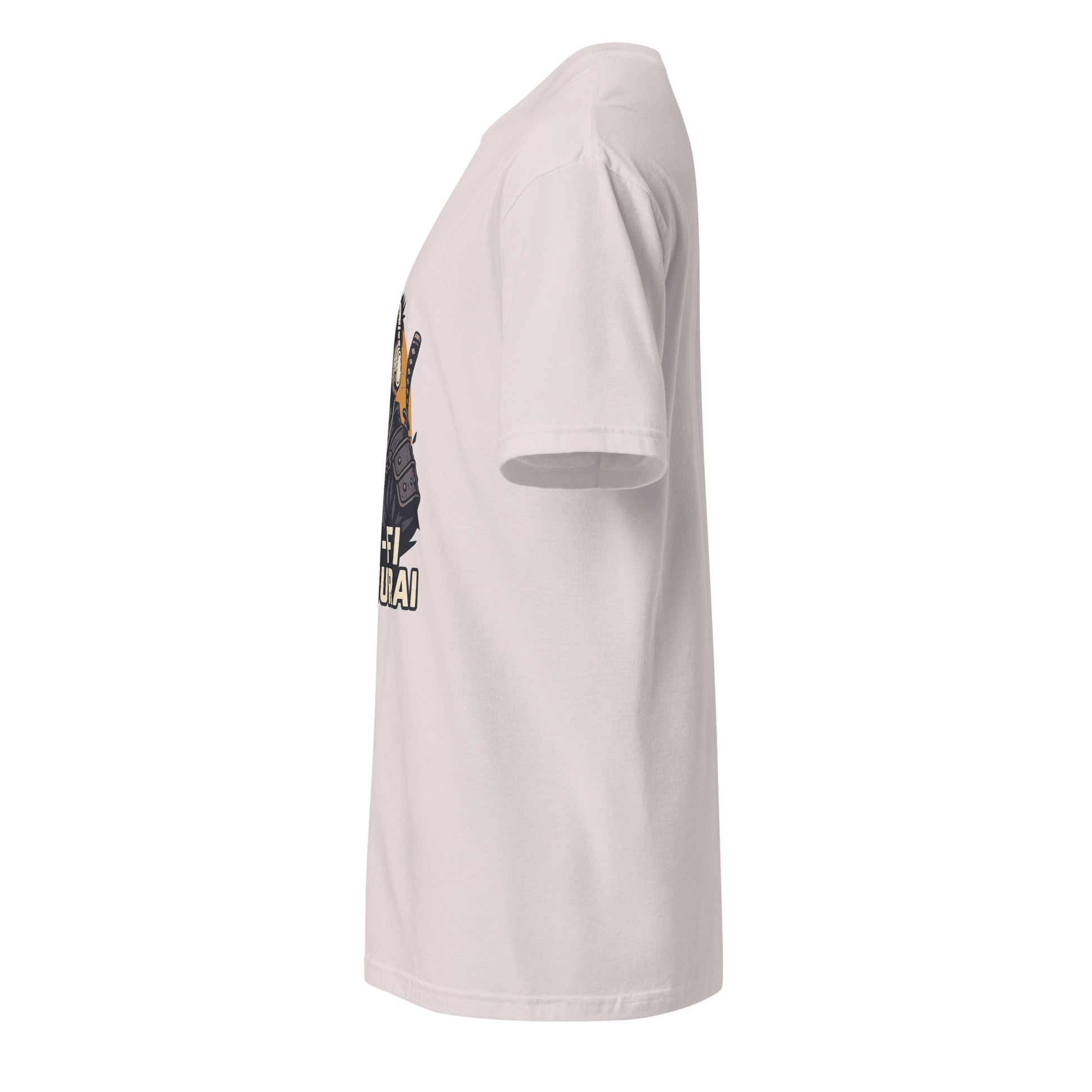 Lo-Fi Samurai - Modern-Day Ronin - Short-Sleeve Unisex T-Shirt - Graphic Tee - Ice Grey - Left side