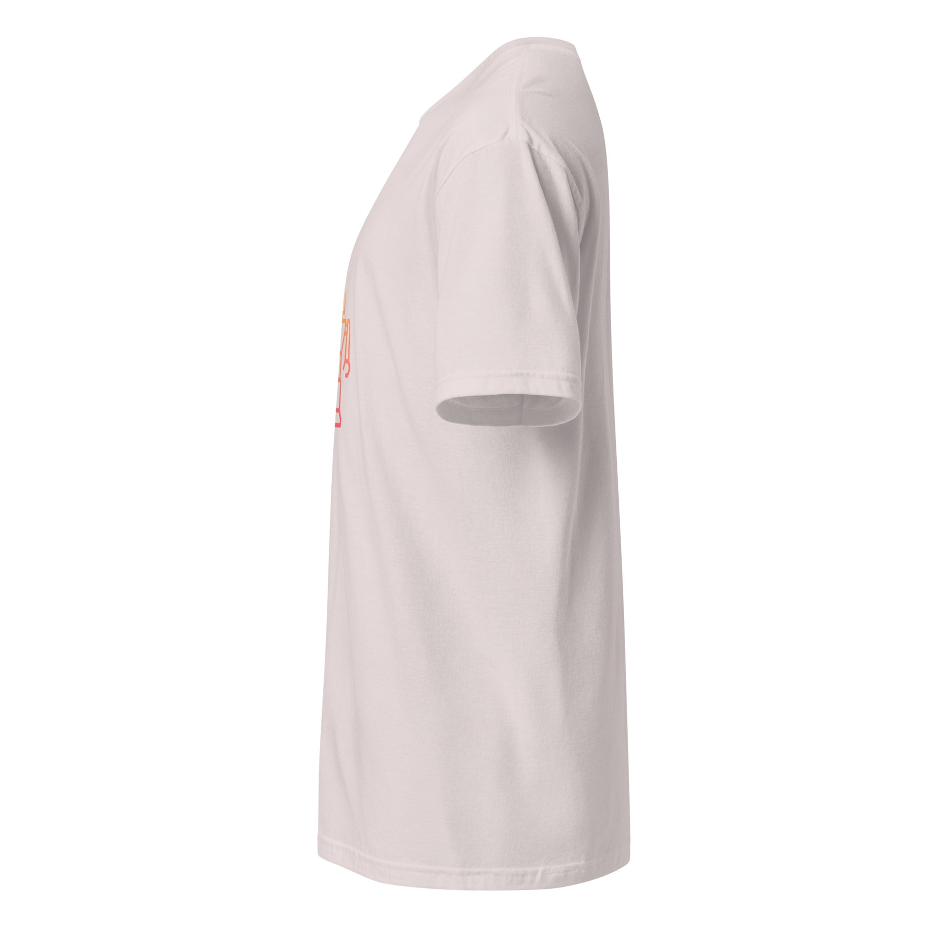 Golden Outline Sentinel - Sci-Fi/Urban - Short-Sleeve Unisex T-Shirt - Graphic Tee - Ice Grey - Left side