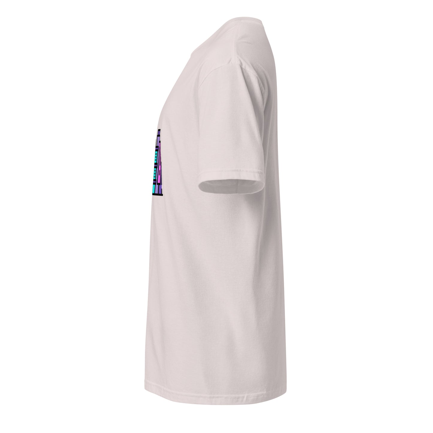 Cyber City - Neon City Dreams - Short-Sleeve Unisex T-Shirt - Graphic Tee - Ice Grey - Left side