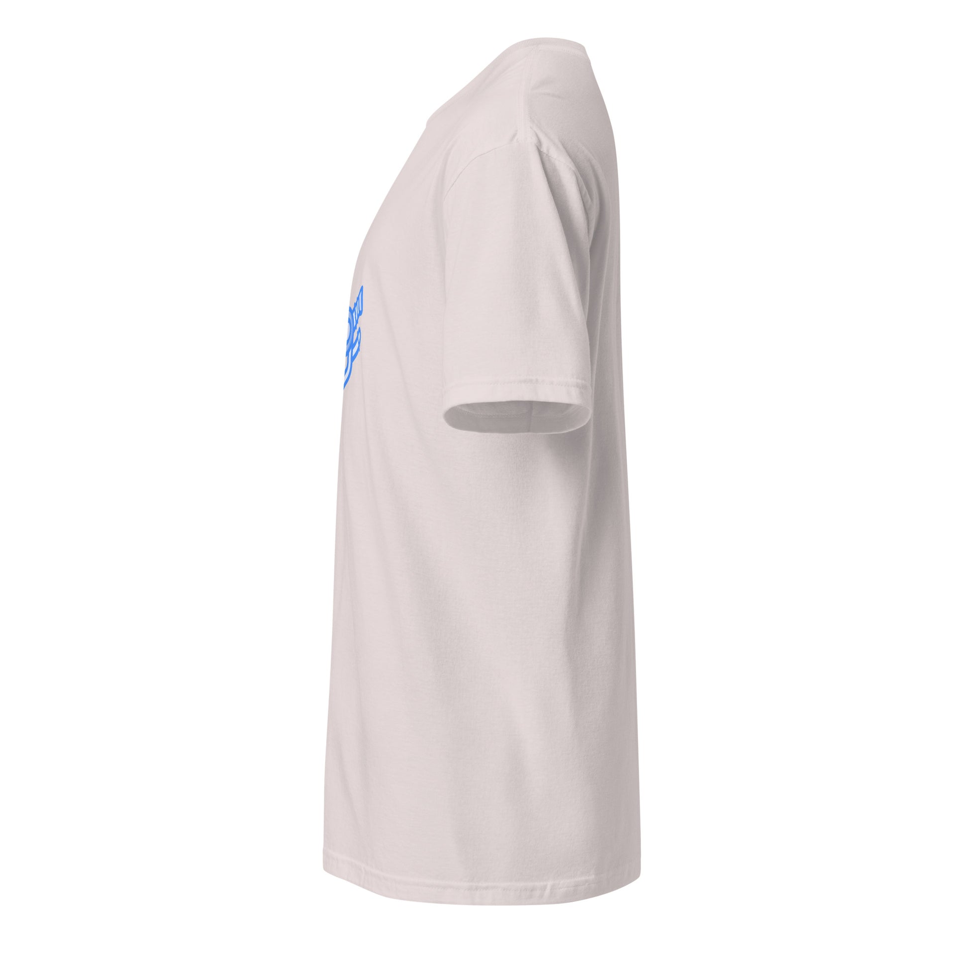 Sci-Fi Pistol - Neon Firepower - Short-Sleeve Unisex T-Shirt - Graphic Tee - Ice Grey - Left side