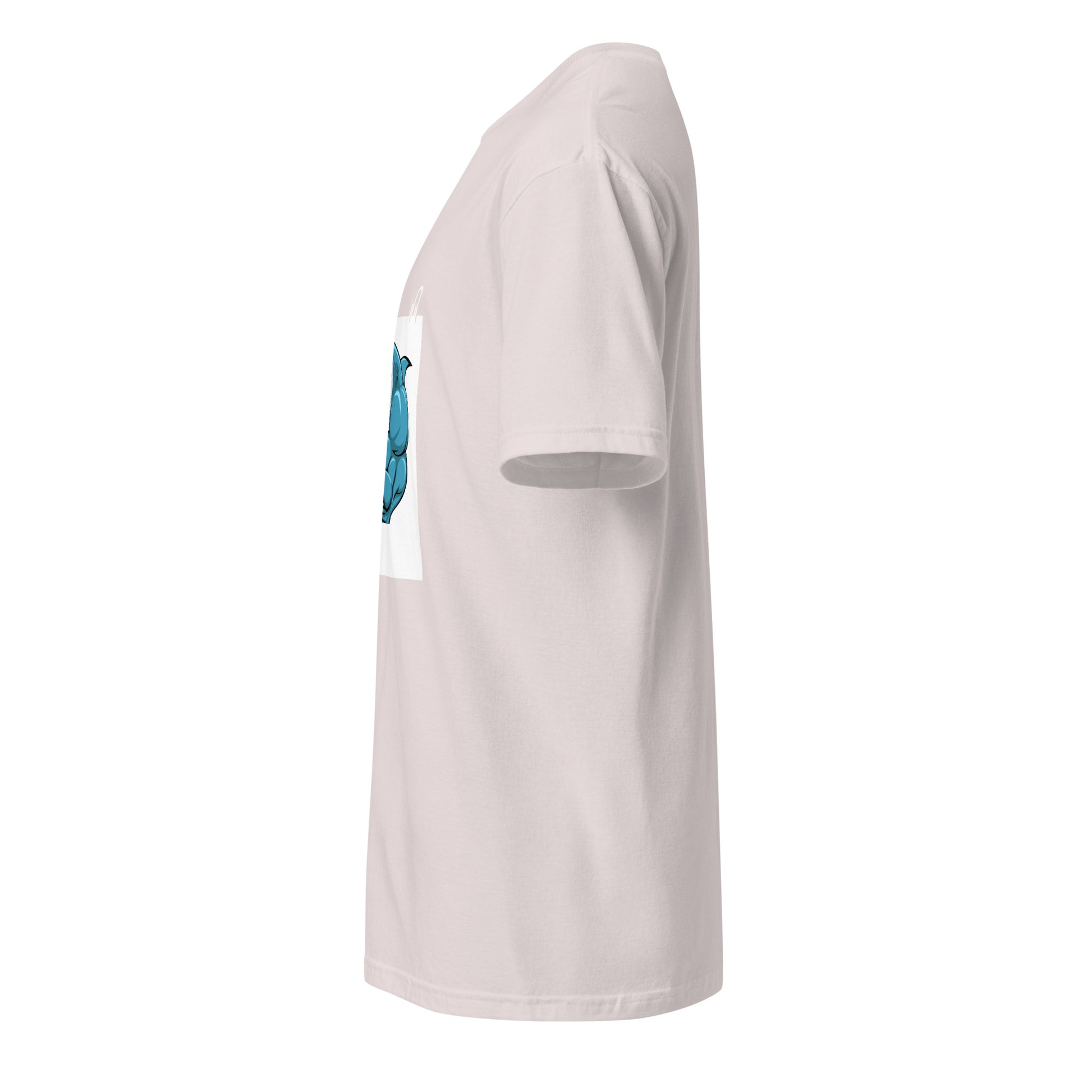 Muscle Shark - Flexin Underwater - Short-Sleeve Unisex T-Shirt - Graphic Tee - Ice Grey - Left side