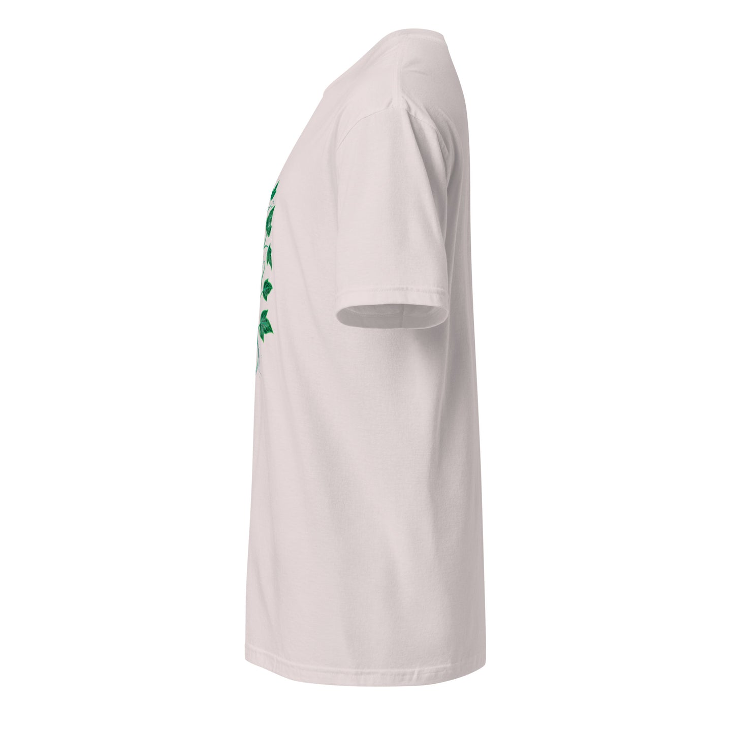 Techno Ivy Vines – Nature Rewired - Short-Sleeve Unisex T-Shirt - Graphic Tee - Ice Grey - Left side