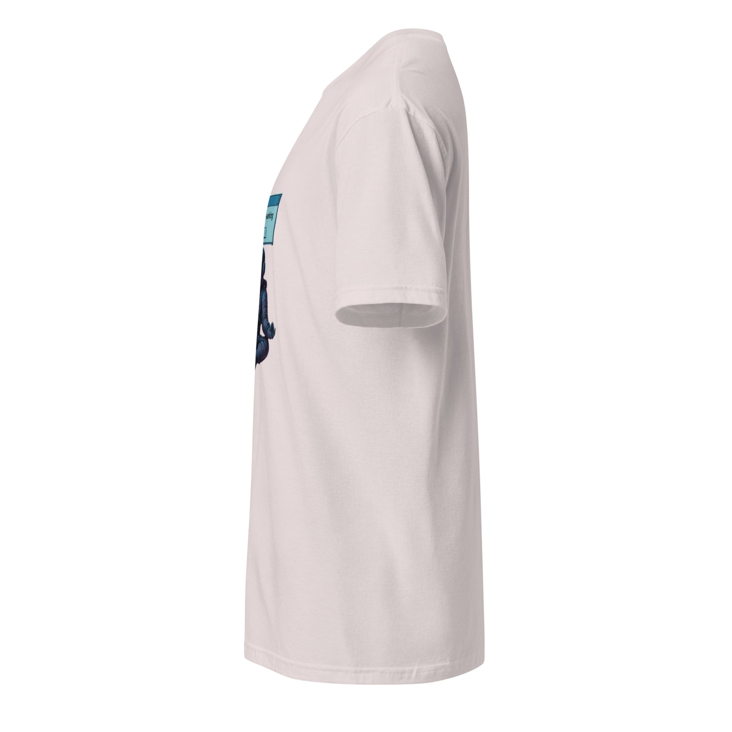 Existence.exe Has Stopped Working – Meditating Astronaut Glitch - Short-Sleeve Unisex T-Shirt - Graphic Tee - Ice Grey - Left side