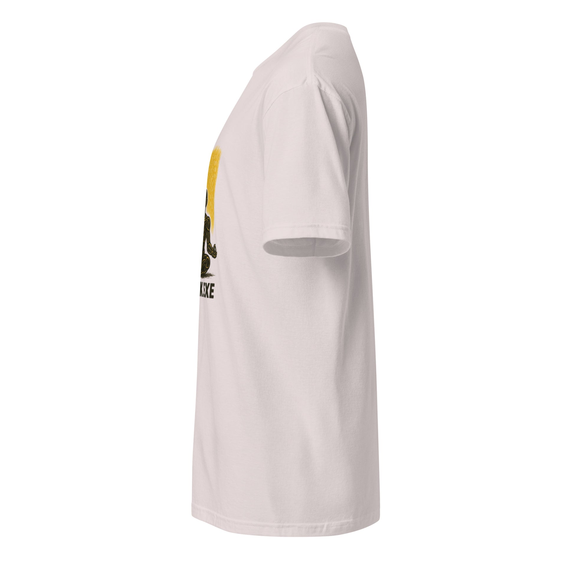 Think.exe – Cyber Meditation - Short-Sleeve Unisex T-Shirt - Graphic Tee - Ice Grey - Left side