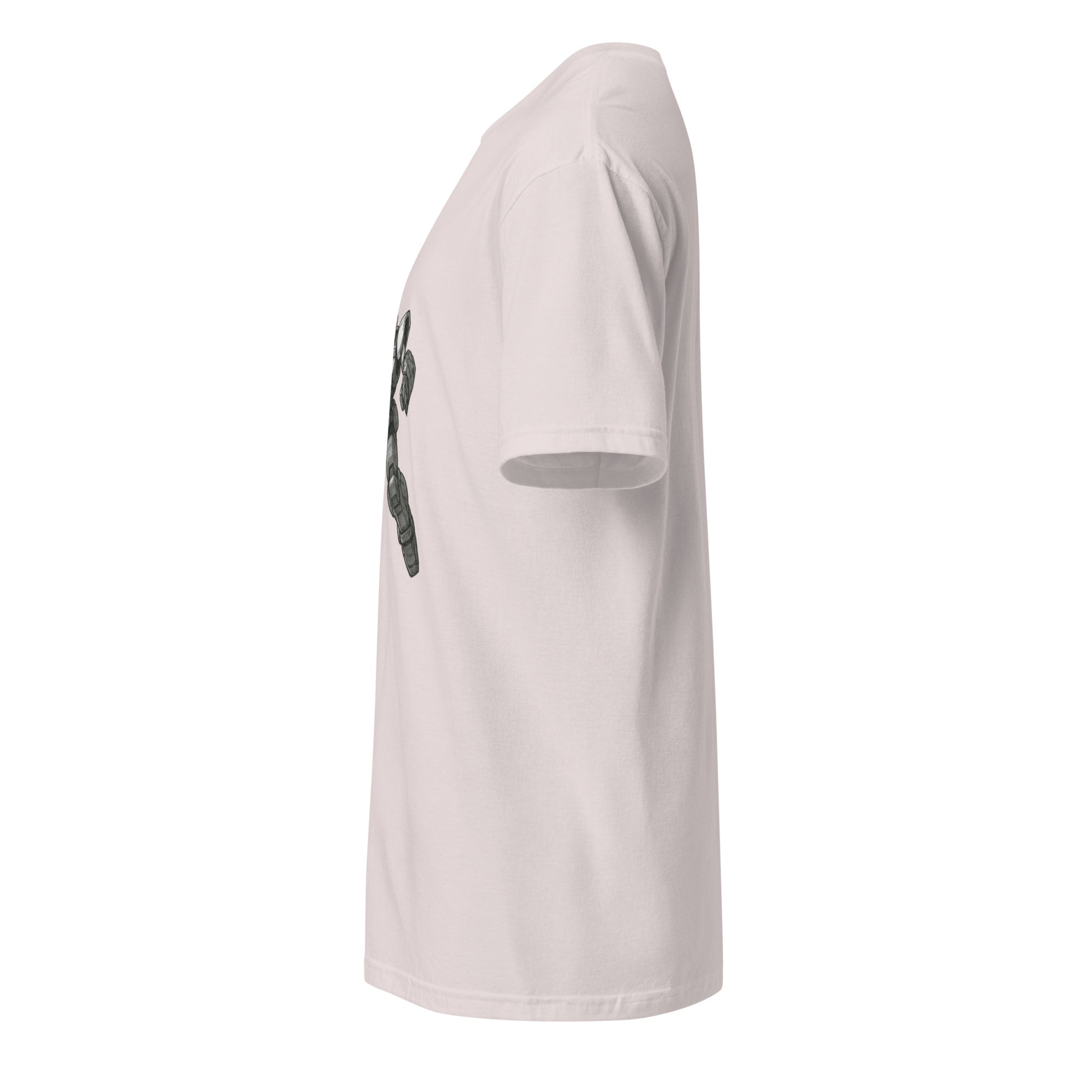 Vanguard Unit-09 - Mecha Warrior - Short-Sleeve Unisex T-Shirt - Graphic Tee - Ice Grey - Left side