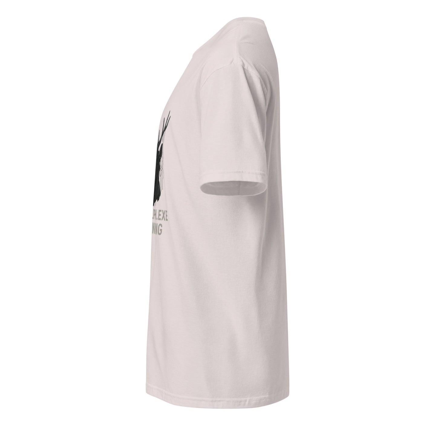 Rudolph.exe - Robotic Reindeer - Short-Sleeve Unisex T-Shirt - Graphic Tee - Ice Grey - Left side