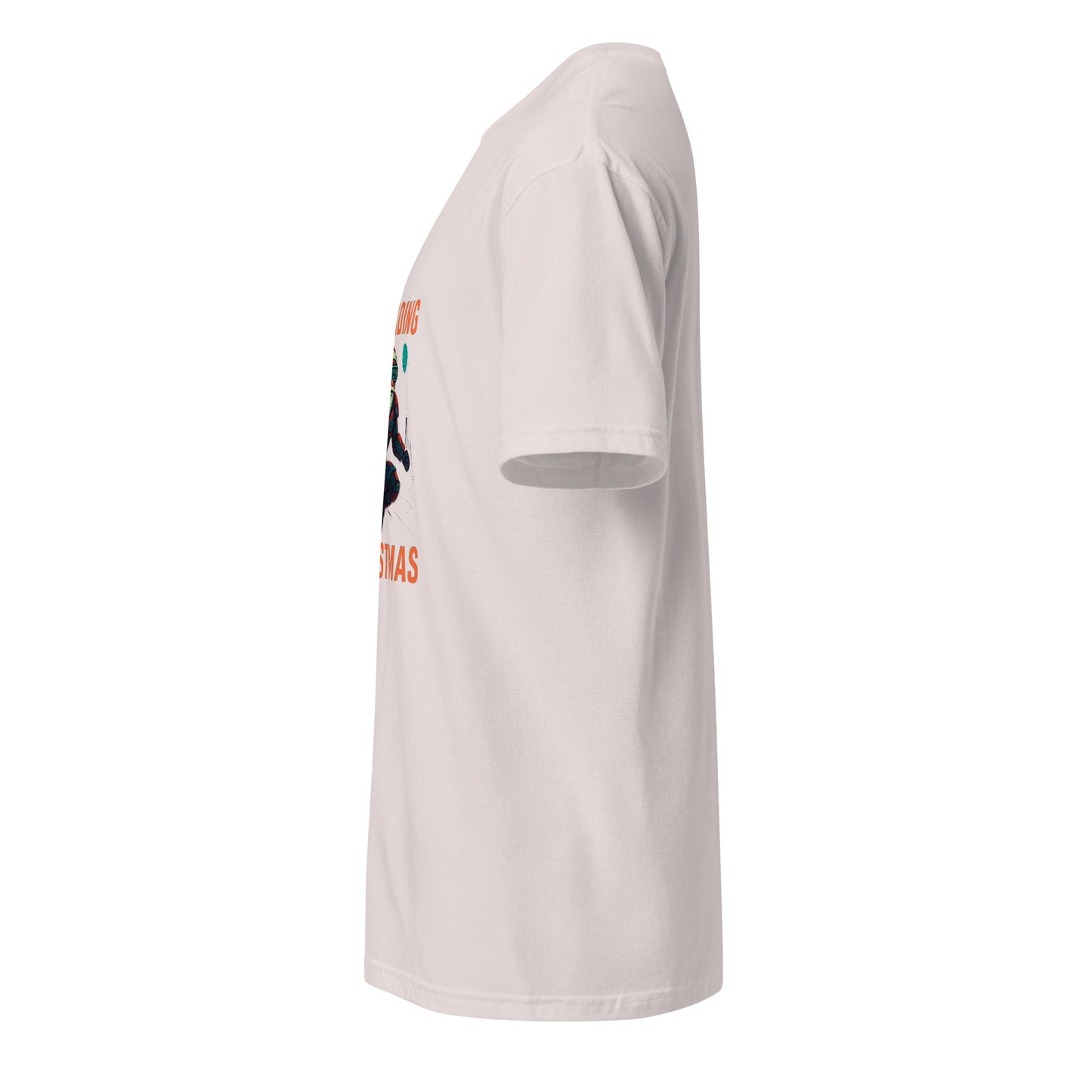 Cyber Santa 2099 - Upgrading Christmas - Short-Sleeve Unisex T-Shirt - Graphic Tee - Ice Grey - Left side