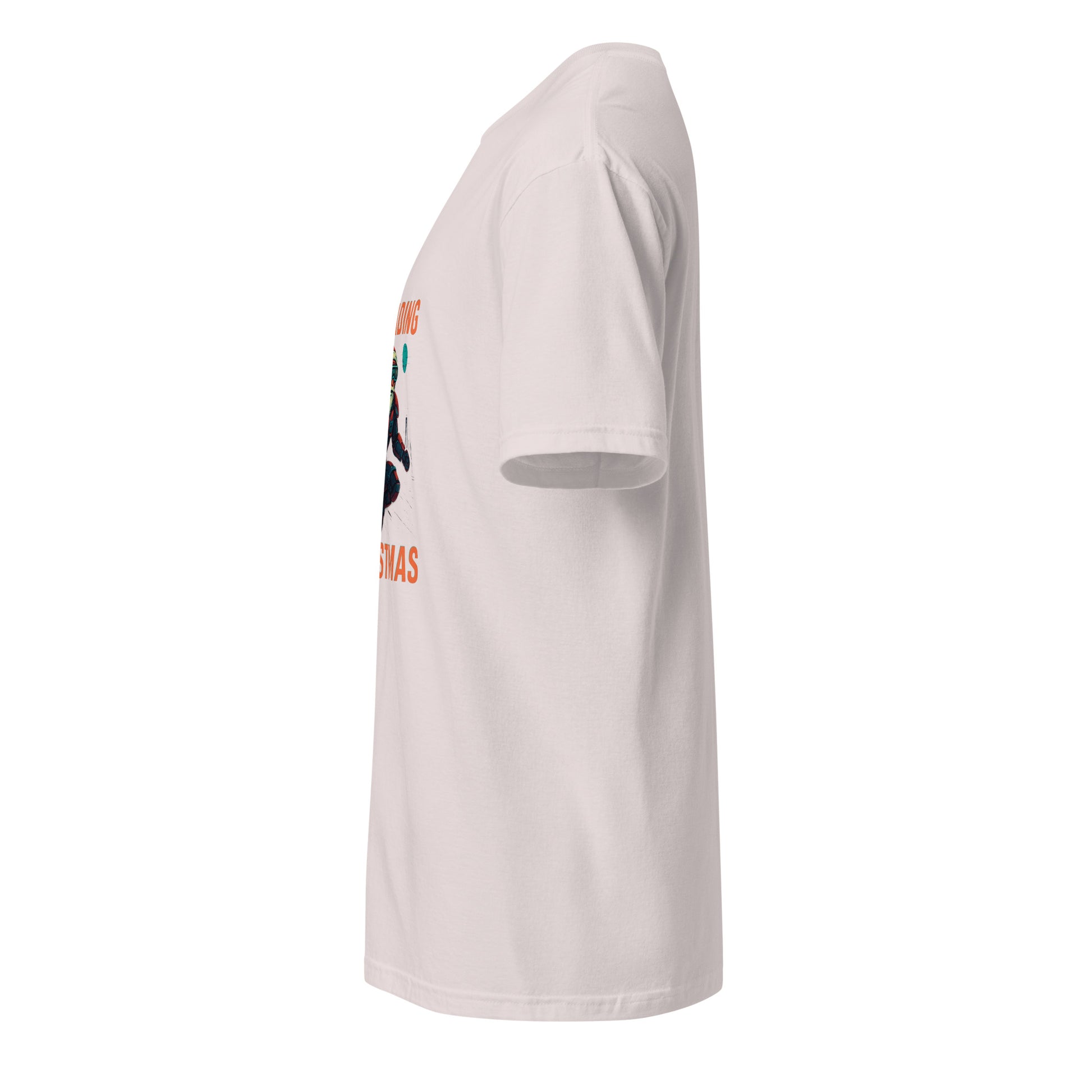 Cyber Santa 2099 - Upgrading Christmas - Short-Sleeve Unisex T-Shirt - Graphic Tee - Ice Grey - Left side