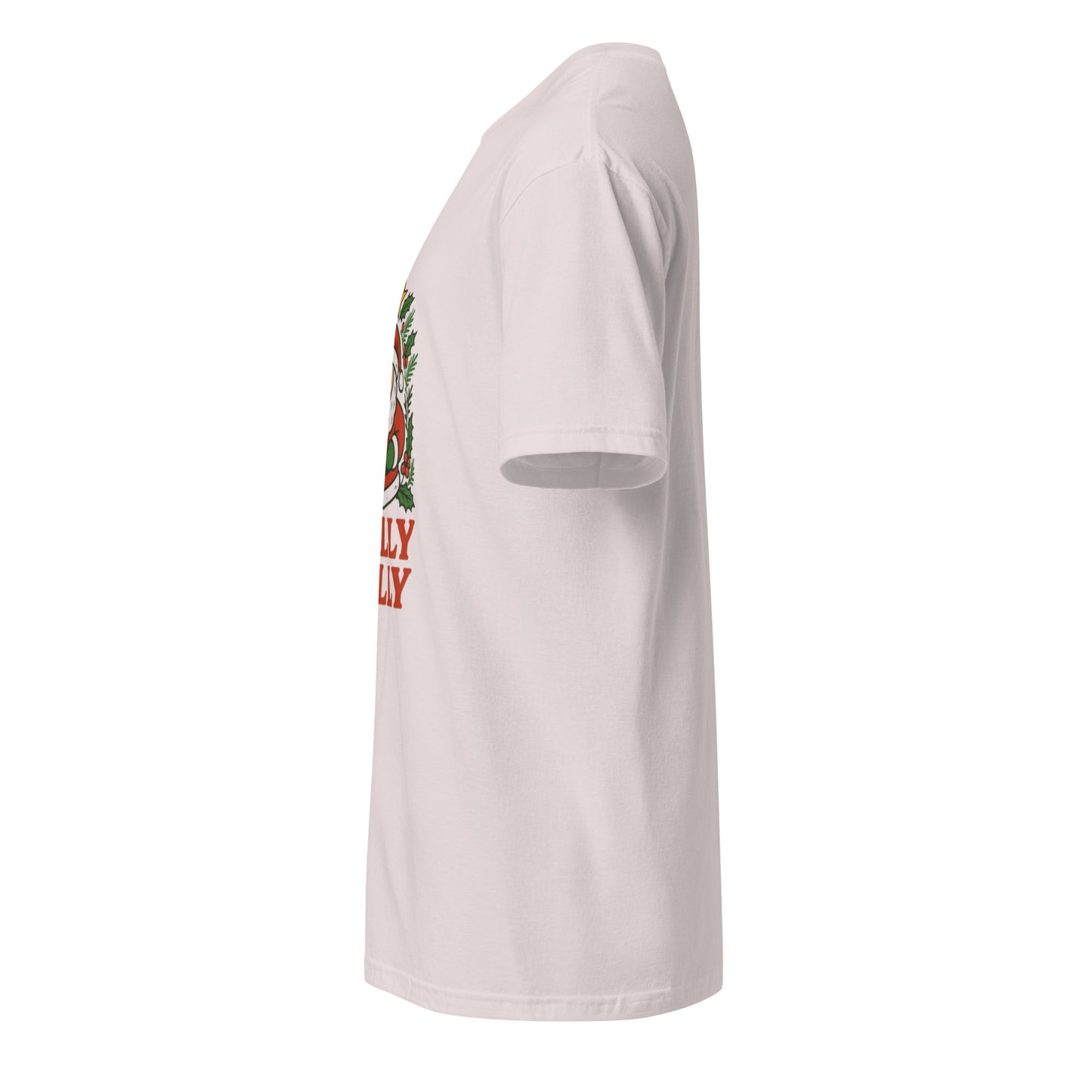 Holly Jolly - Timeless Cheer - Short-Sleeve Unisex T-Shirt - Graphic Tee - Ice Grey - Left side