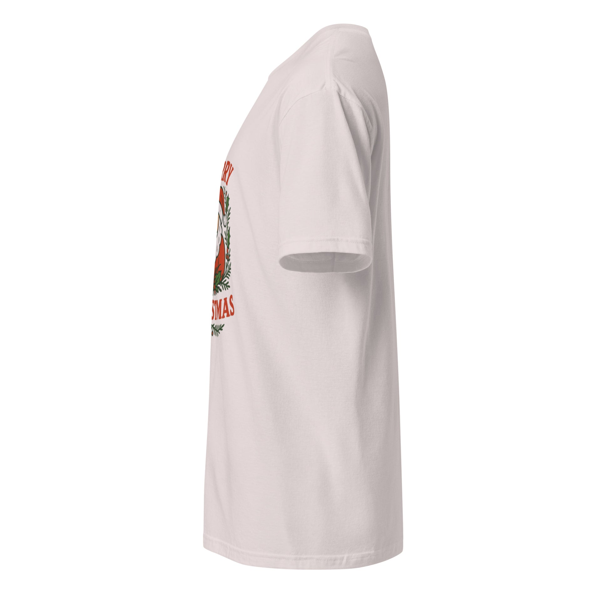 Merry Christmas - Holiday Cheer - Short-Sleeve Unisex T-Shirt - Graphic Tee - Ice Grey - Left side