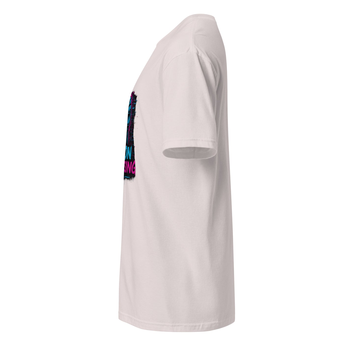 Neon Uprising - Digital Rebellion - Short-Sleeve Unisex T-Shirt - Graphic Tee - Ice Grey - Left side