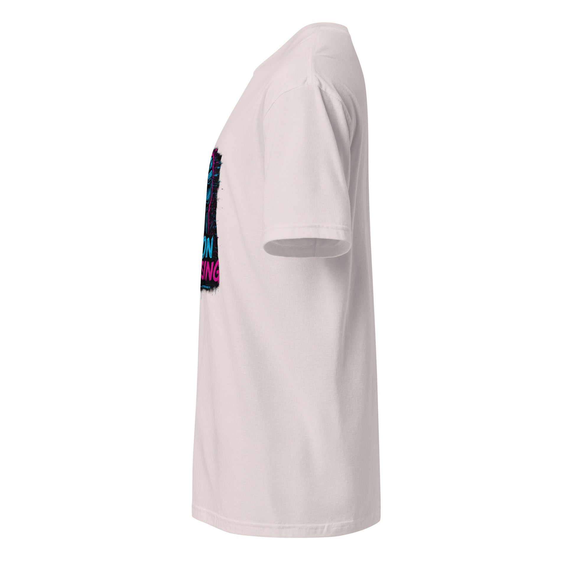 Neon Uprising - Digital Rebellion - Short-Sleeve Unisex T-Shirt - Graphic Tee - Ice Grey - Left side