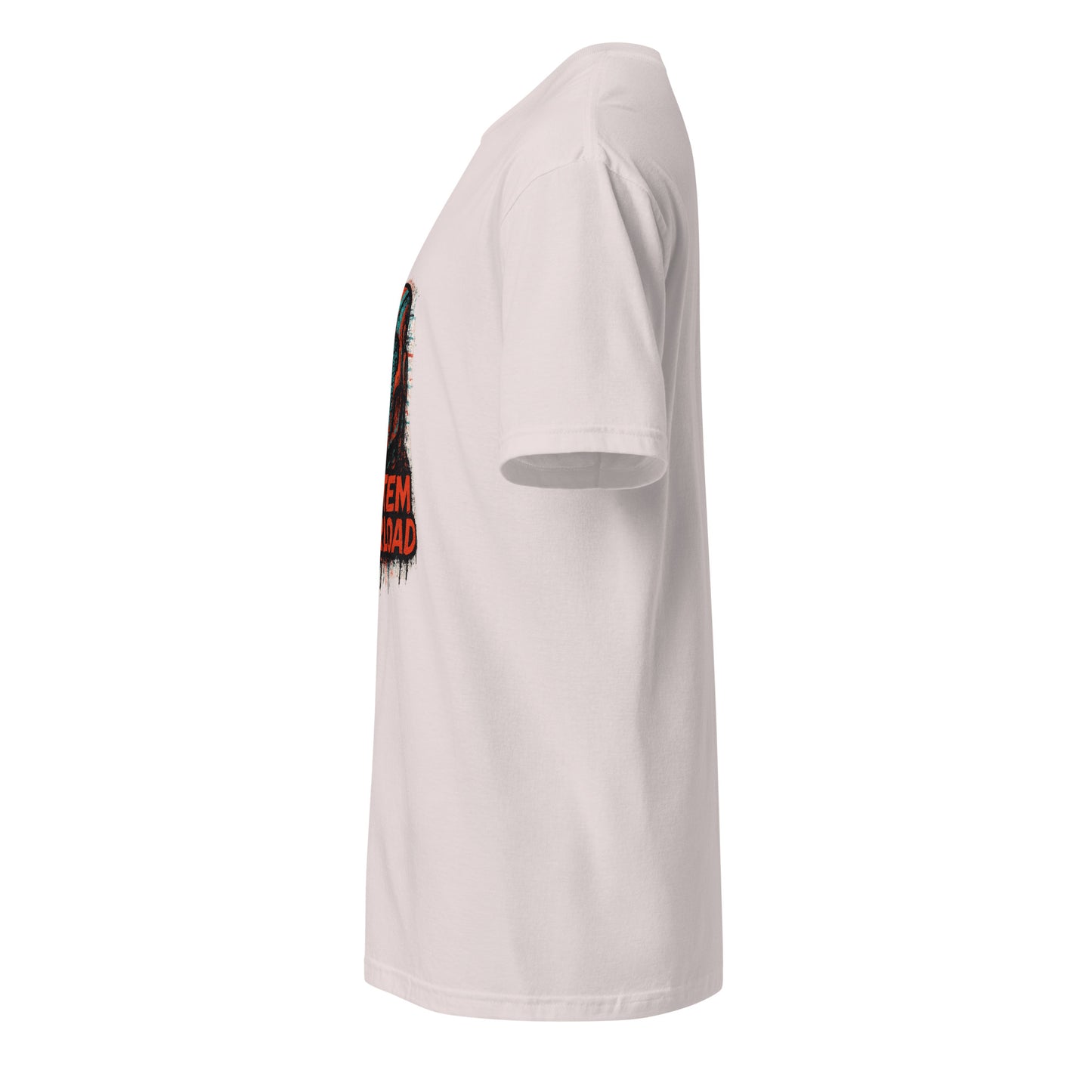 System Overload - Grunge Graffiti - Short-Sleeve Unisex T-Shirt - Graphic Tee - Ice Grey - Left side