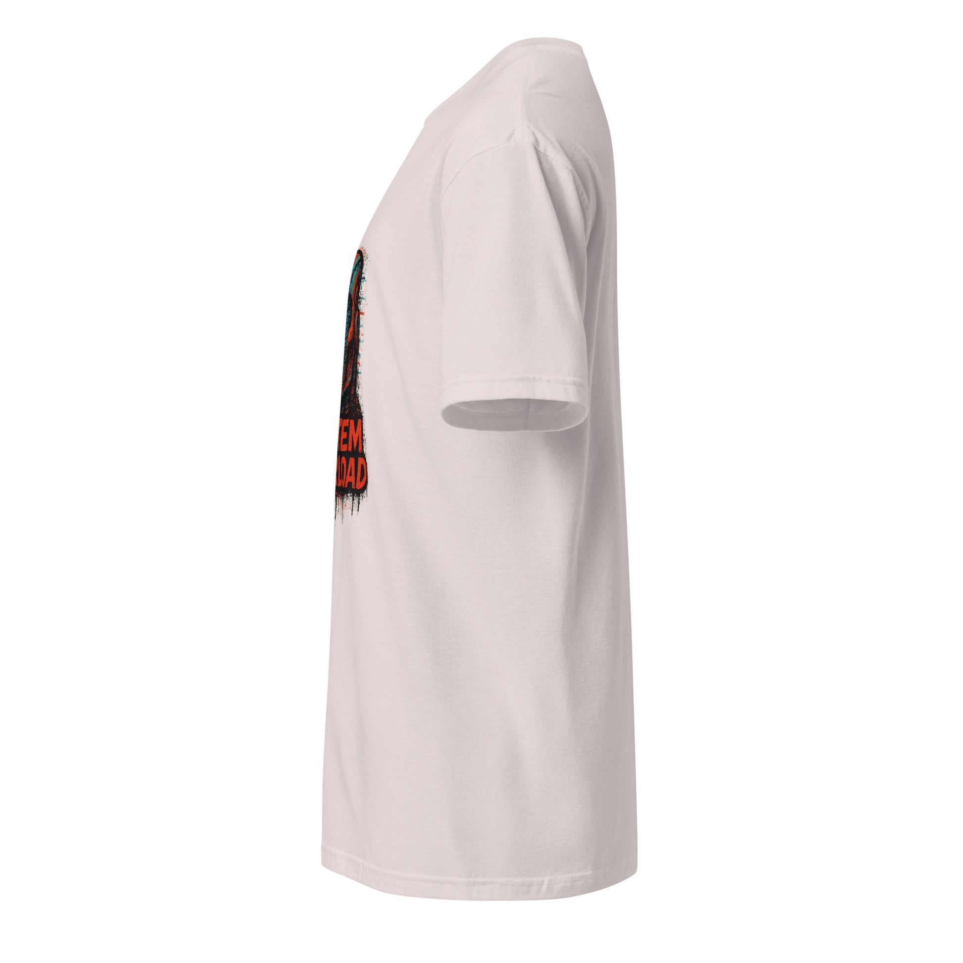 System Overload - Grunge Graffiti - Short-Sleeve Unisex T-Shirt - Graphic Tee - Ice Grey - Left side