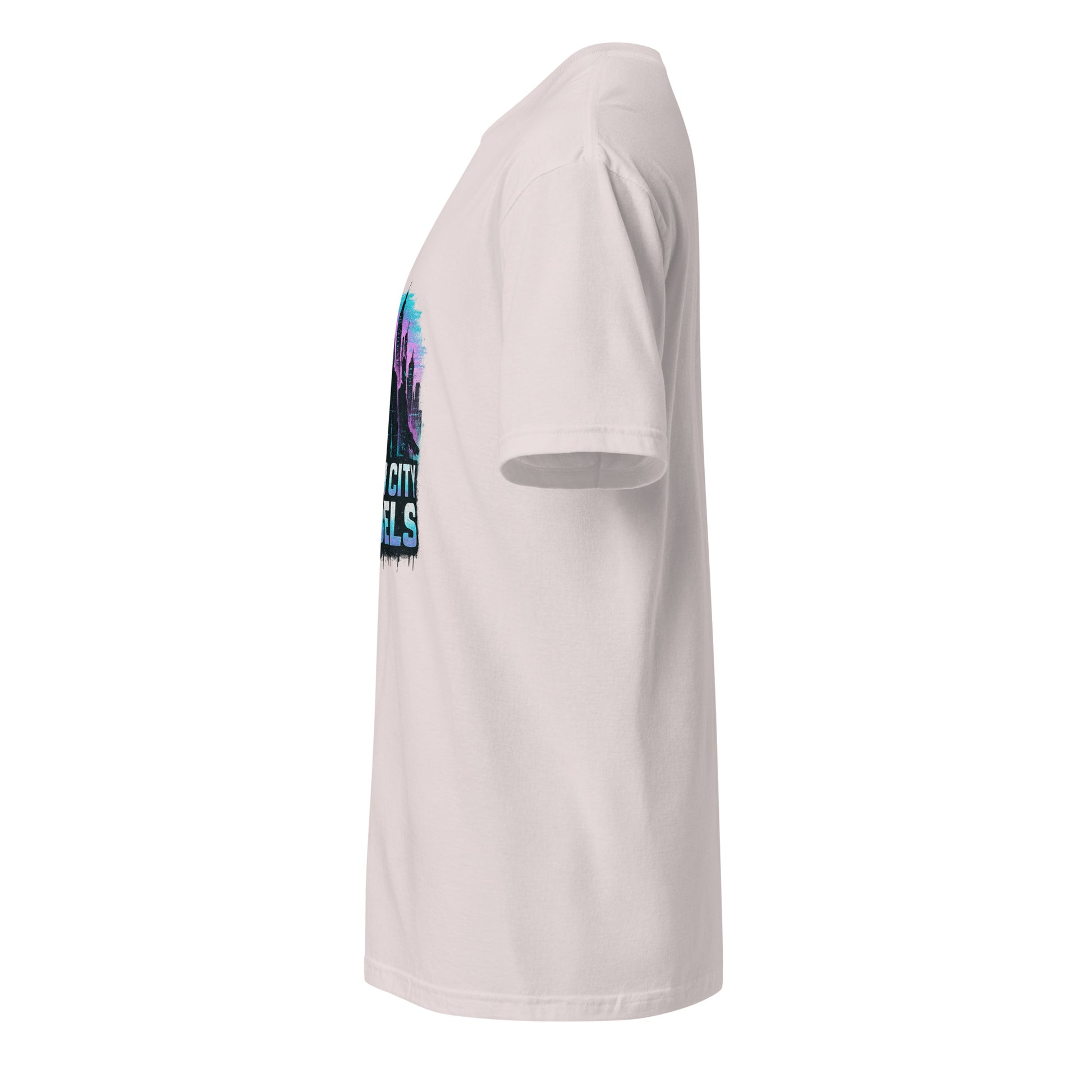 Glitch City Rebels - Digital Attitude - Short-Sleeve Unisex T-Shirt - Graphic Tee - Ice Grey - Left side