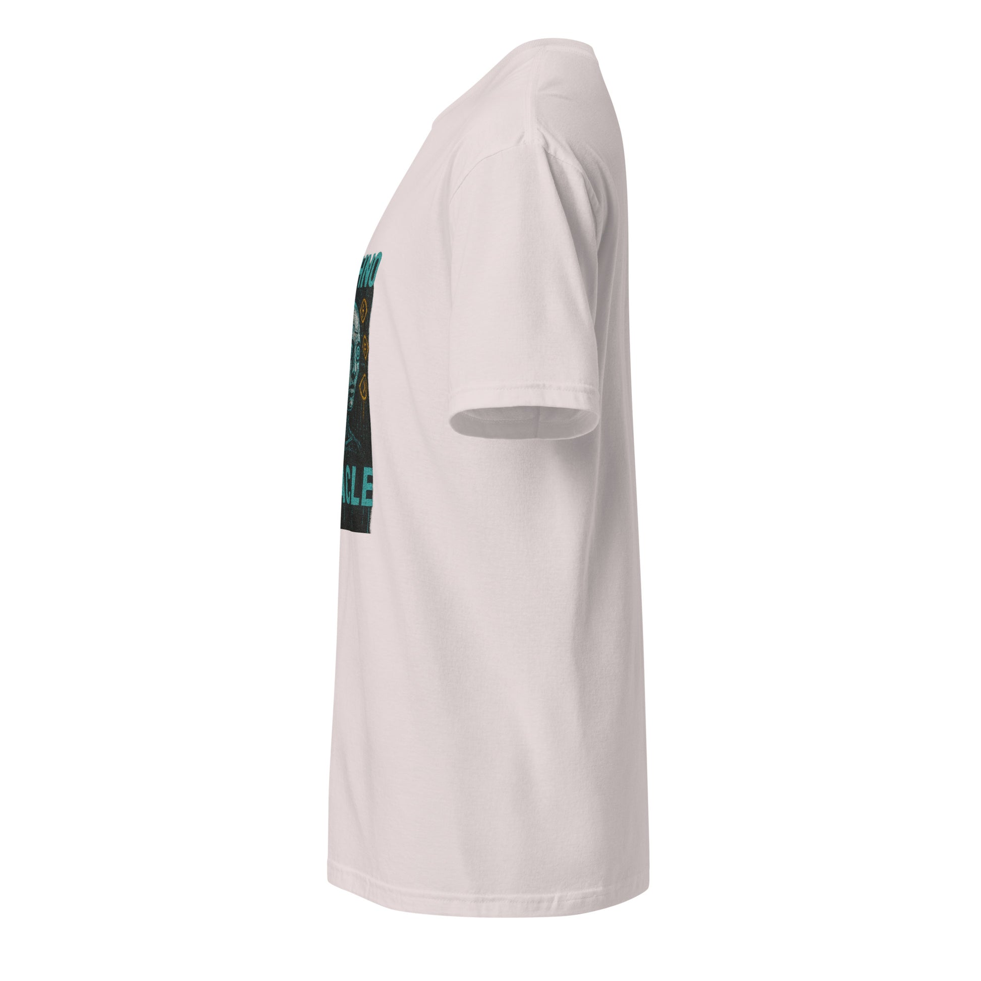 Techno Oracle - Urban Futurism - Short-Sleeve Unisex T-Shirt - Graphic Tee - Ice Grey - Left side